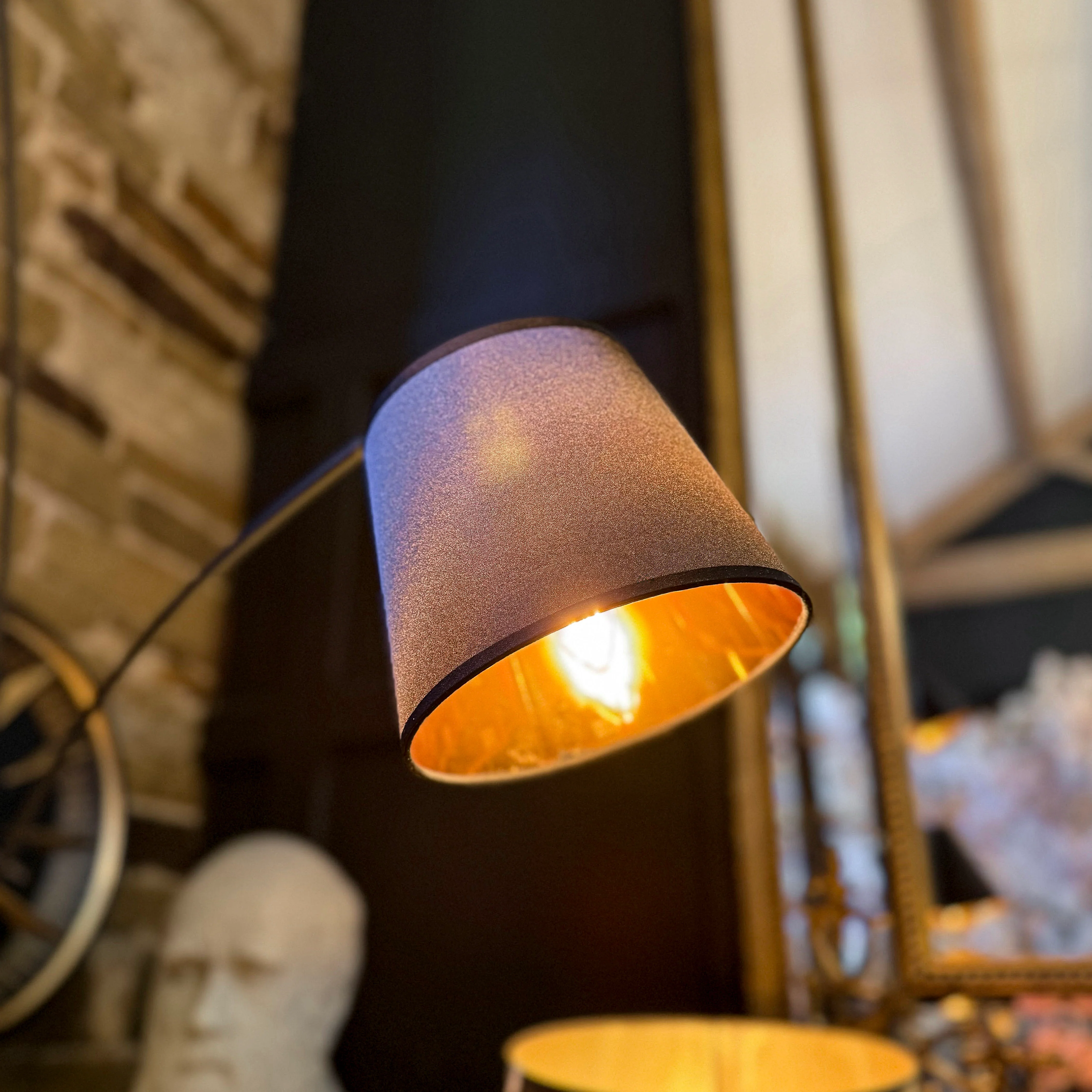3-Light Arc Floor Lamp Black and Gold - Clearance - Image 3