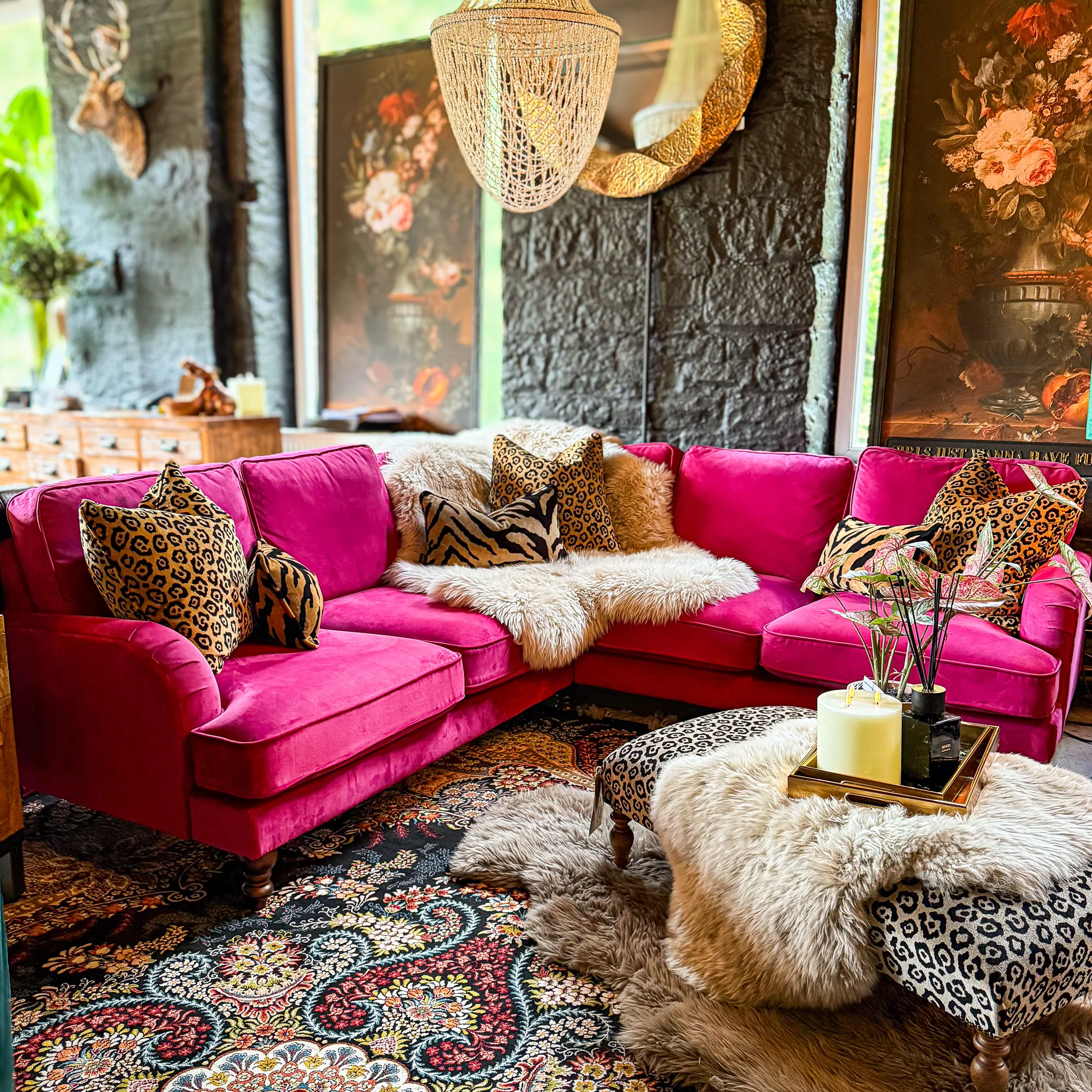 Albert in Plush Cerise Velvet - Image 31