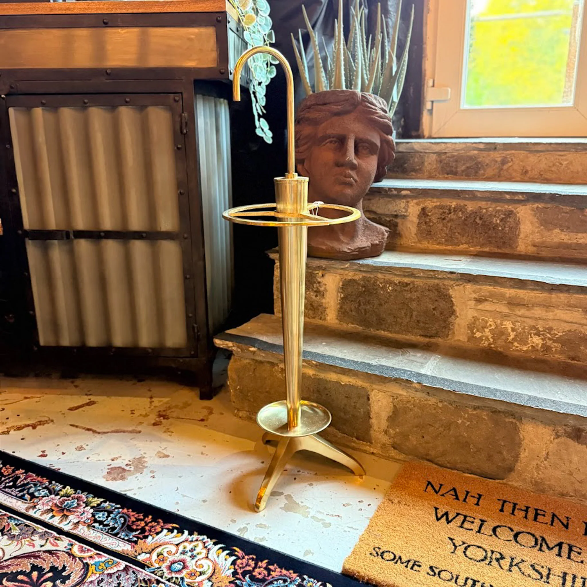 Antique Brass Umbrella Stand - Image 3