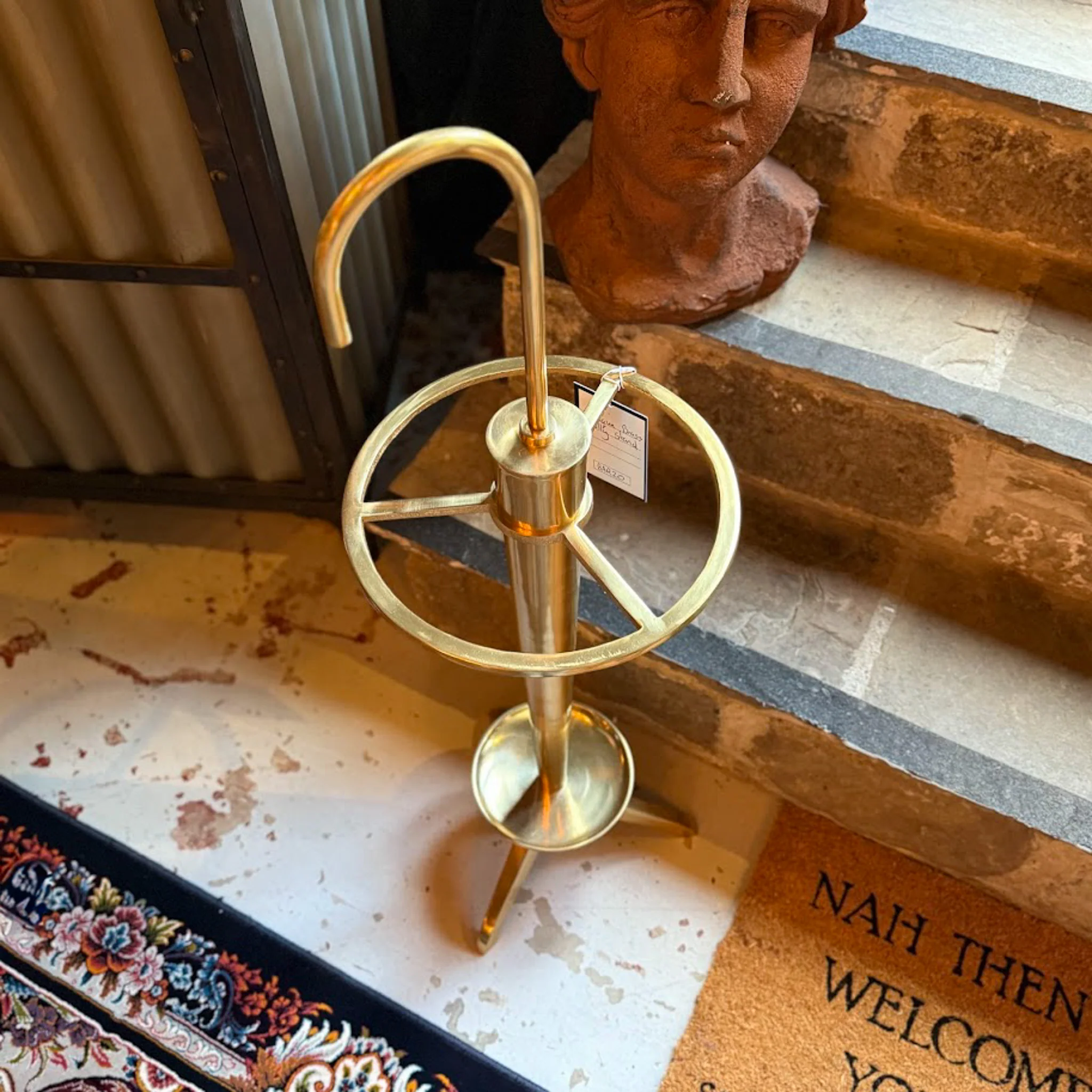 Antique Brass Umbrella Stand - Image 4