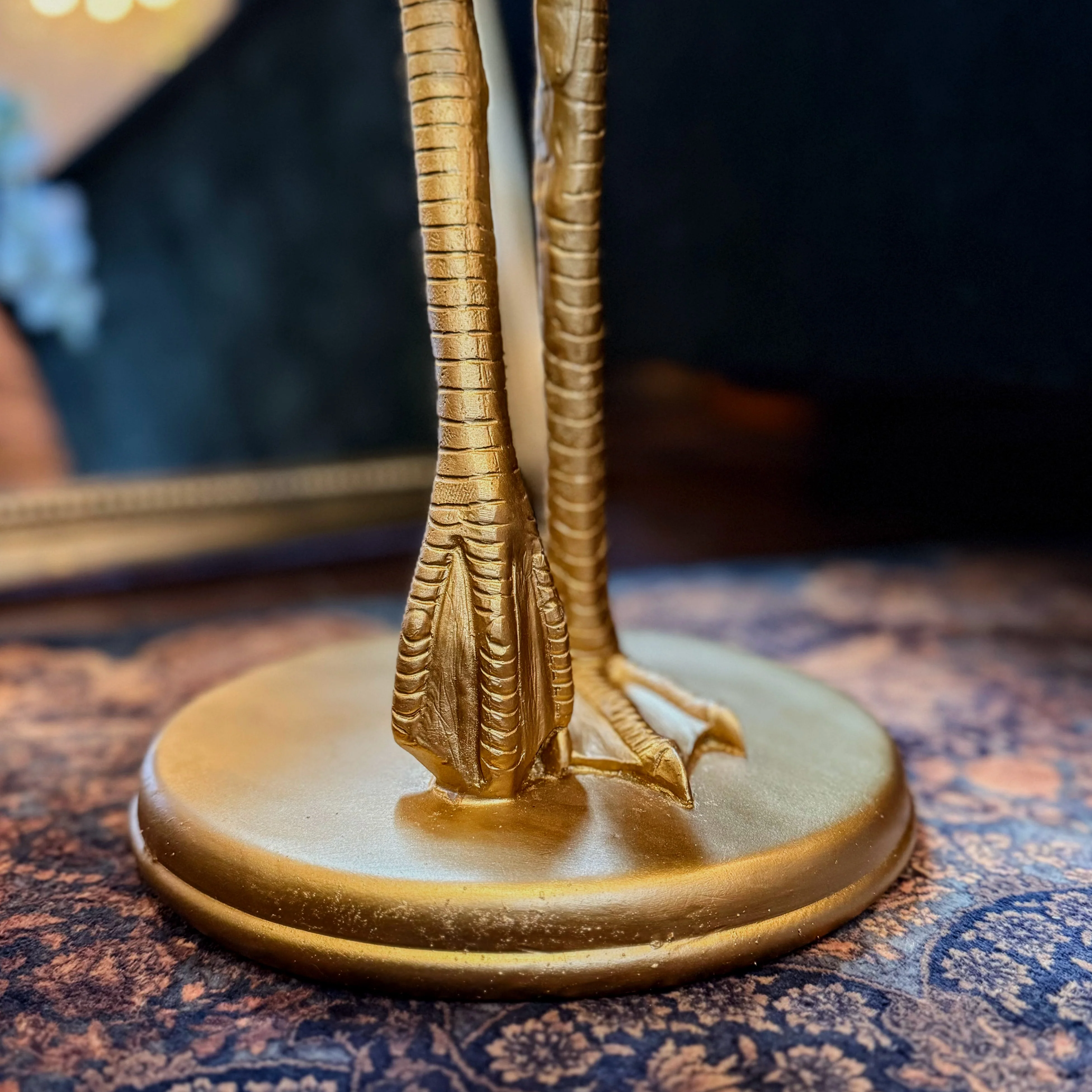 Antique Gold Flamingo Side Table - Clearance - Image 5