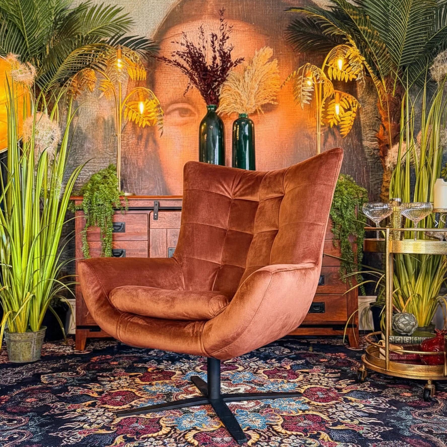 Austin Egg Chair in Plush Velvet - Image 15