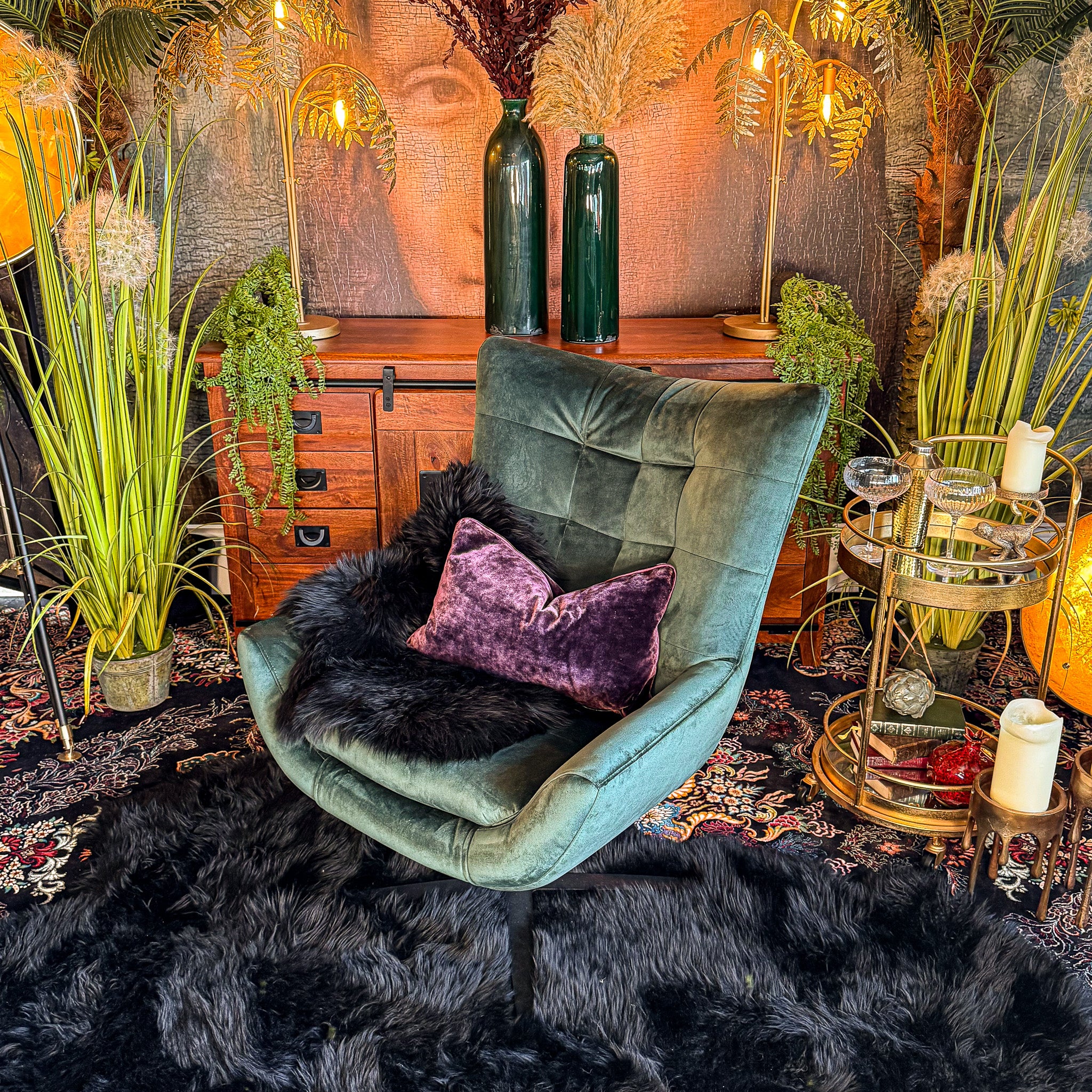 Austin Egg Chair in Plush Velvet - Image 3