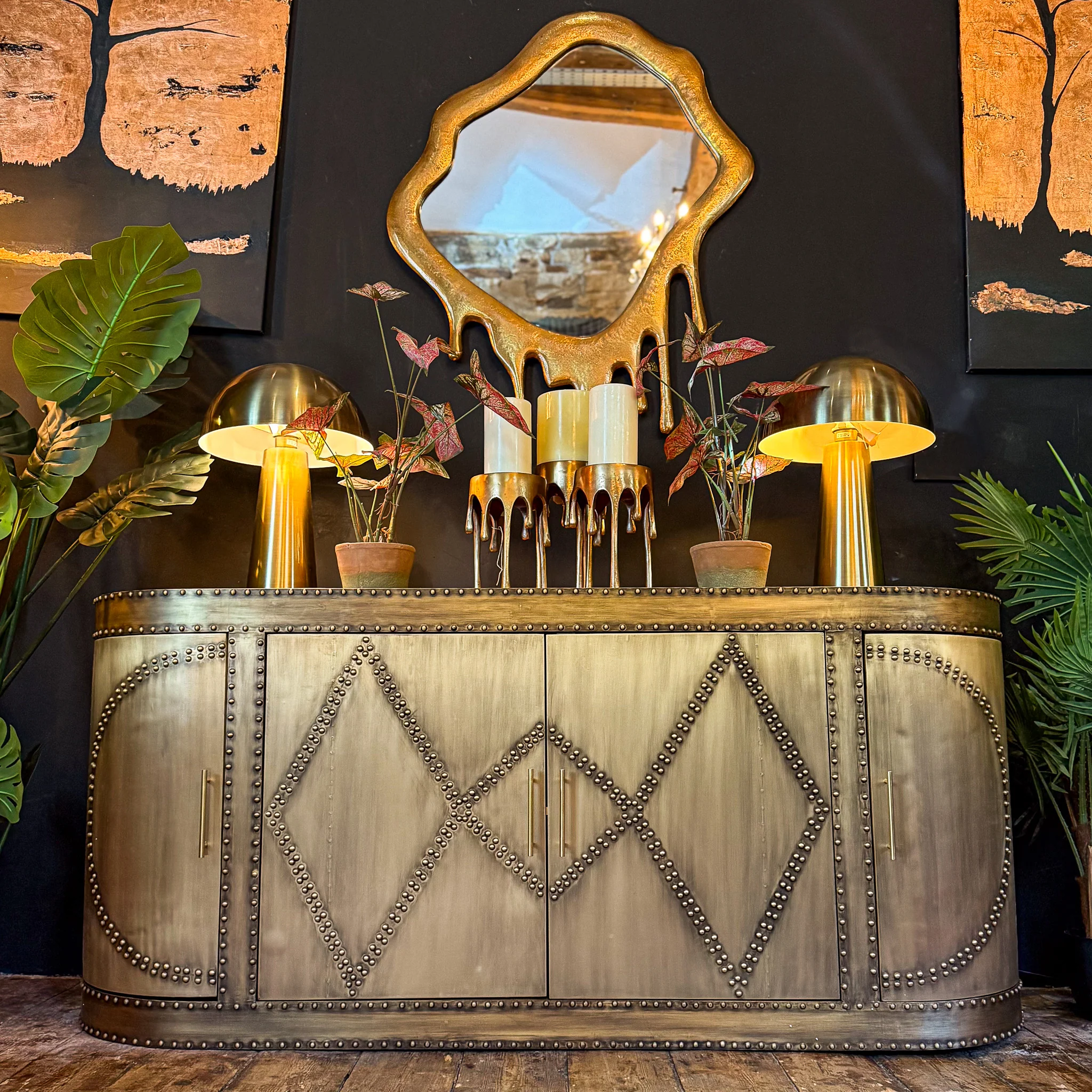 Aviator Sideboard Cabinet in Brass - Factory Seconds - Image 3