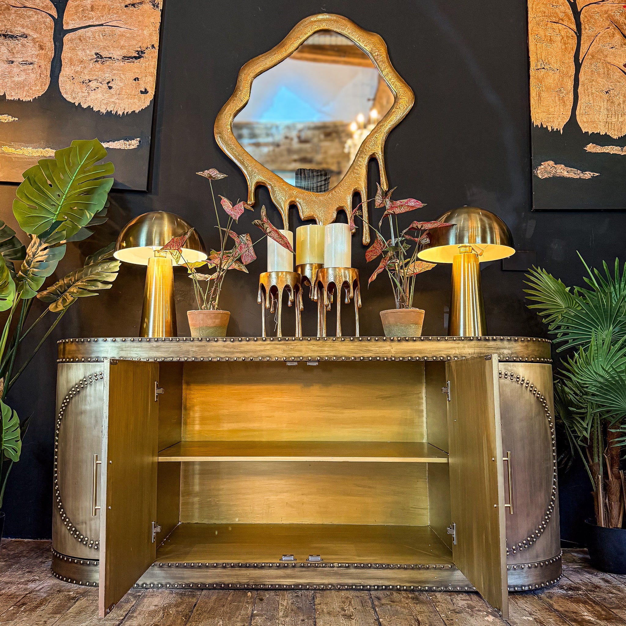 Aviator Sideboard Cabinet in Brass - Factory Seconds - Image 8