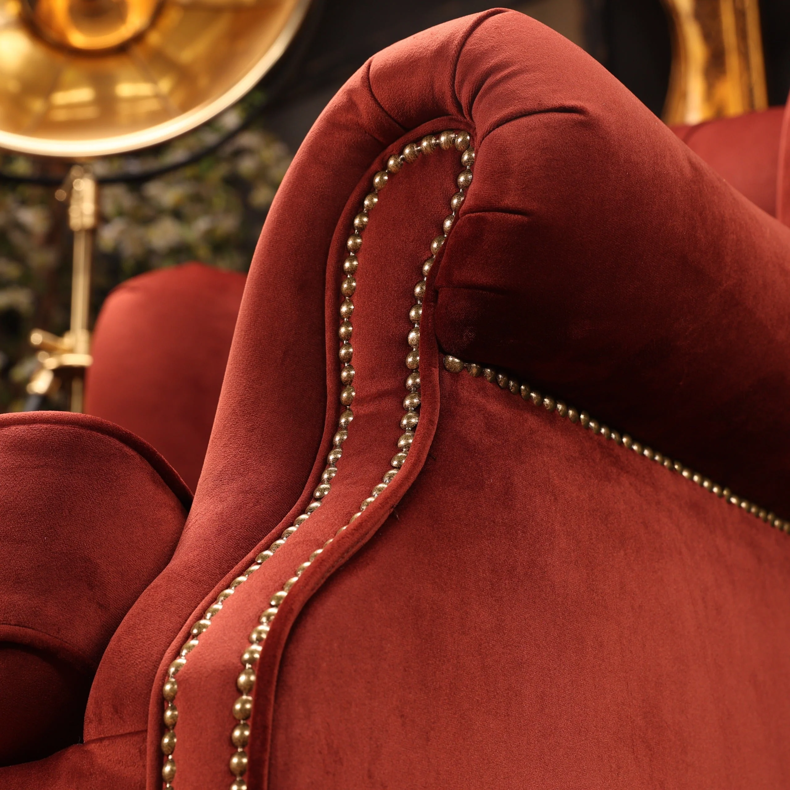 Bertie Armchair Wingback in Velvet - Image 11