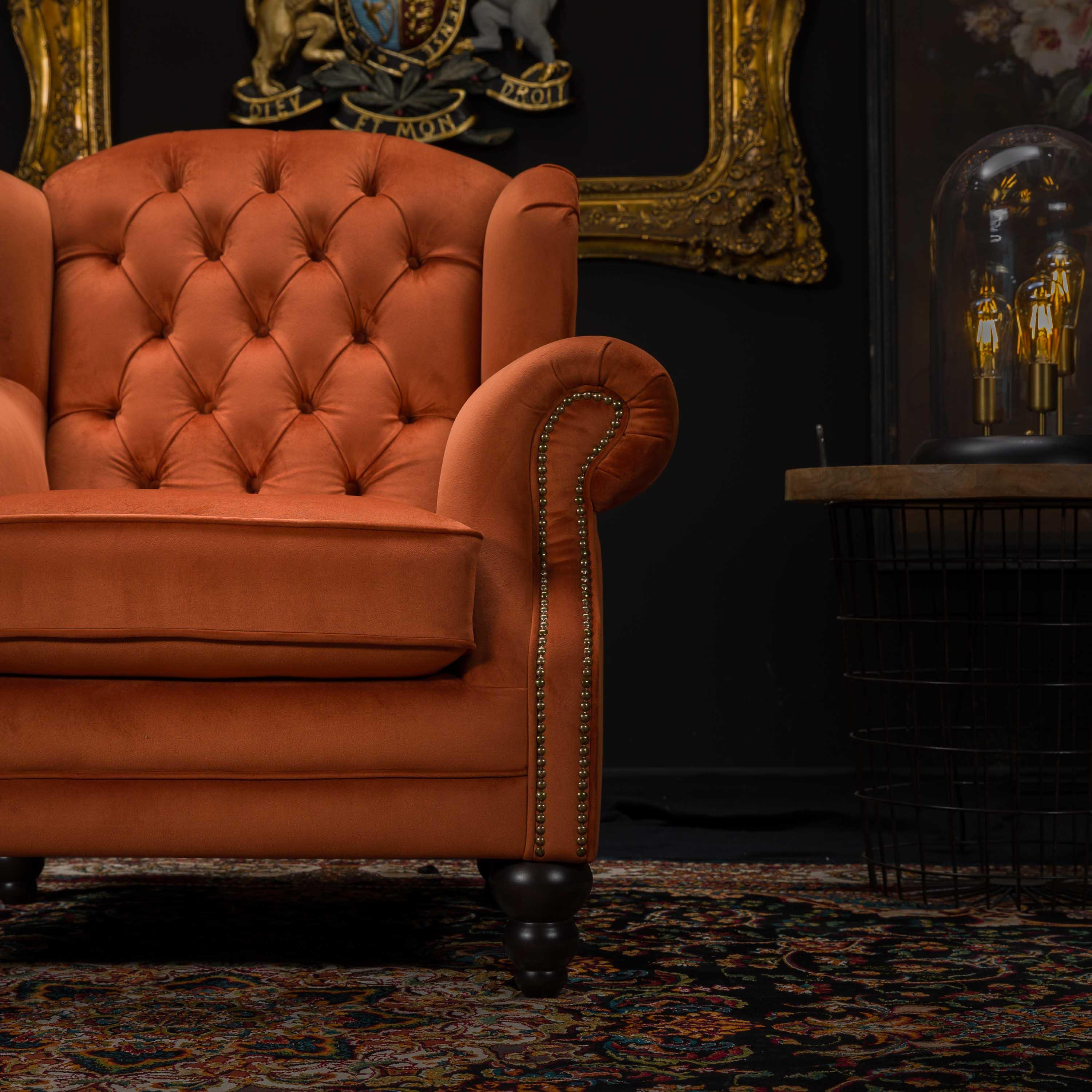 Bertie Armchair Wingback in Velvet - Image 15