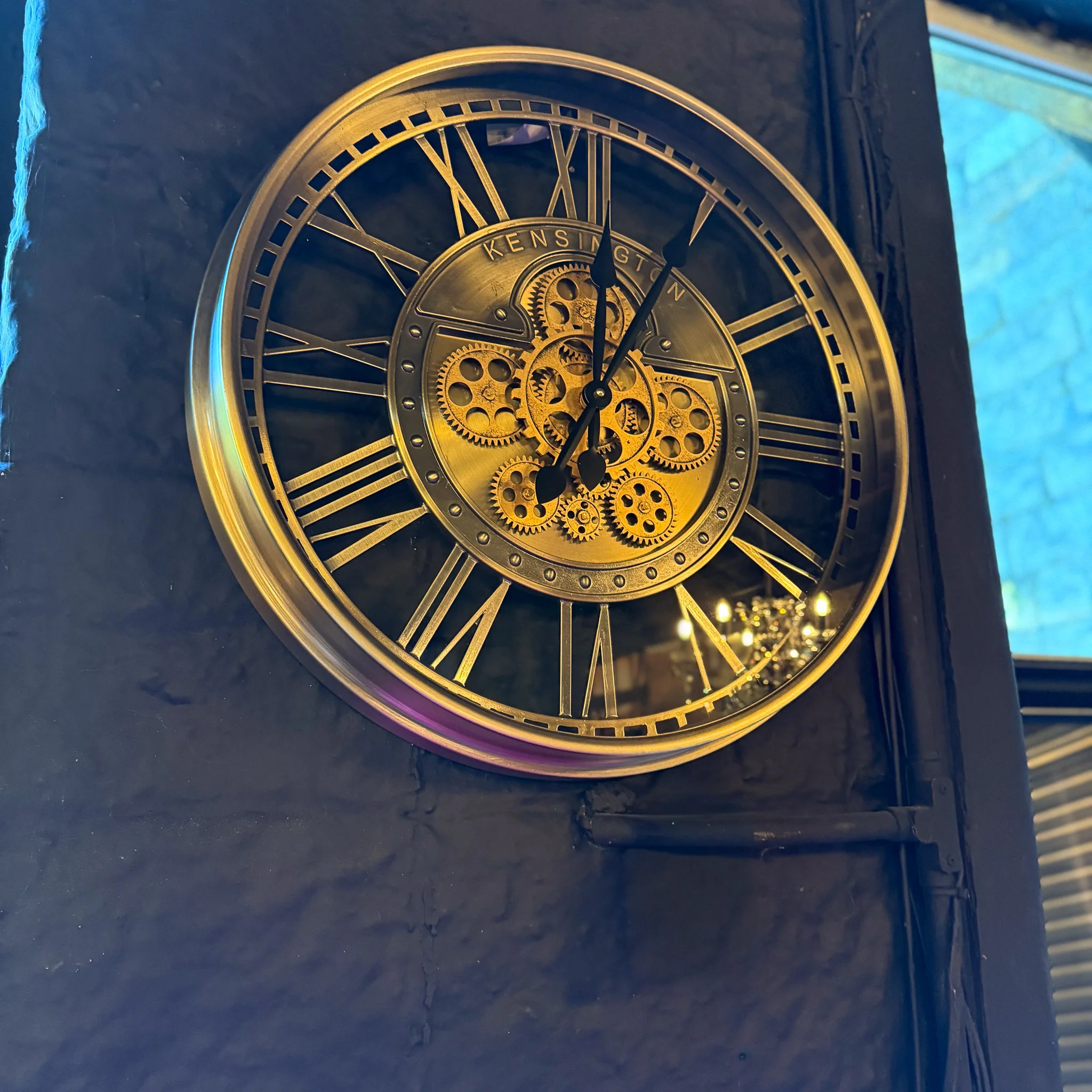 Brushed Antique Gold Wall Clock - Image 2