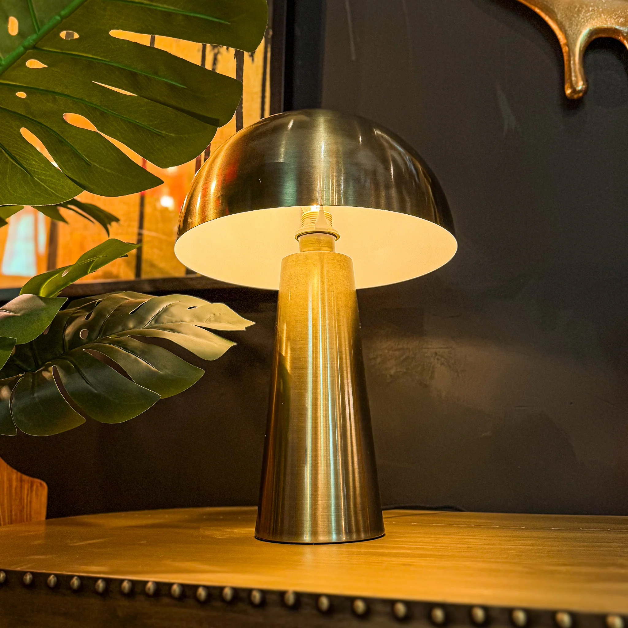 Brushed Brass Mushroom Table Lamp - Image 3