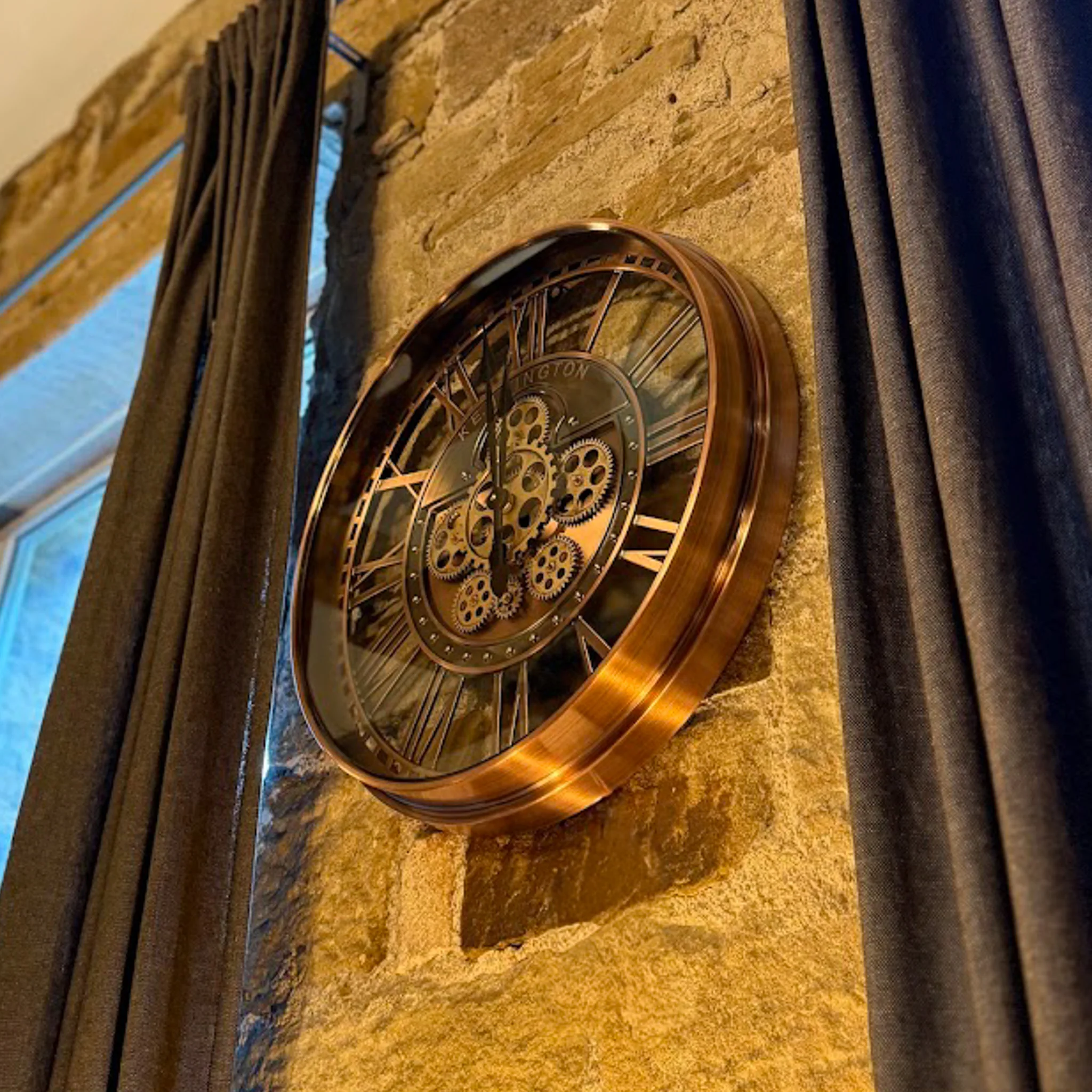 Brushed Copper Wall Clock - Image 3