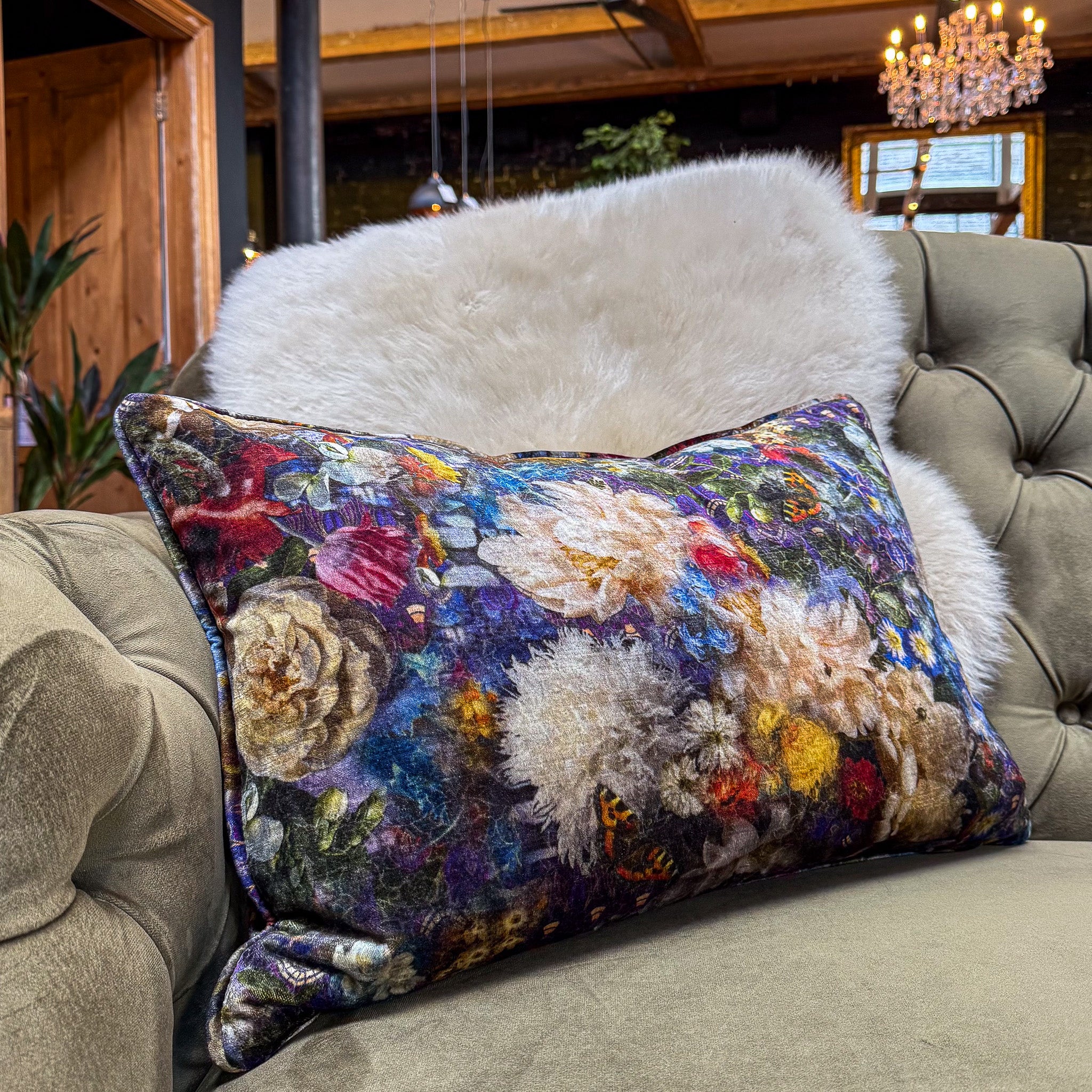 Cushion GP & J Baker Royal Garden Sapphire (Various Sizes) - Image 5