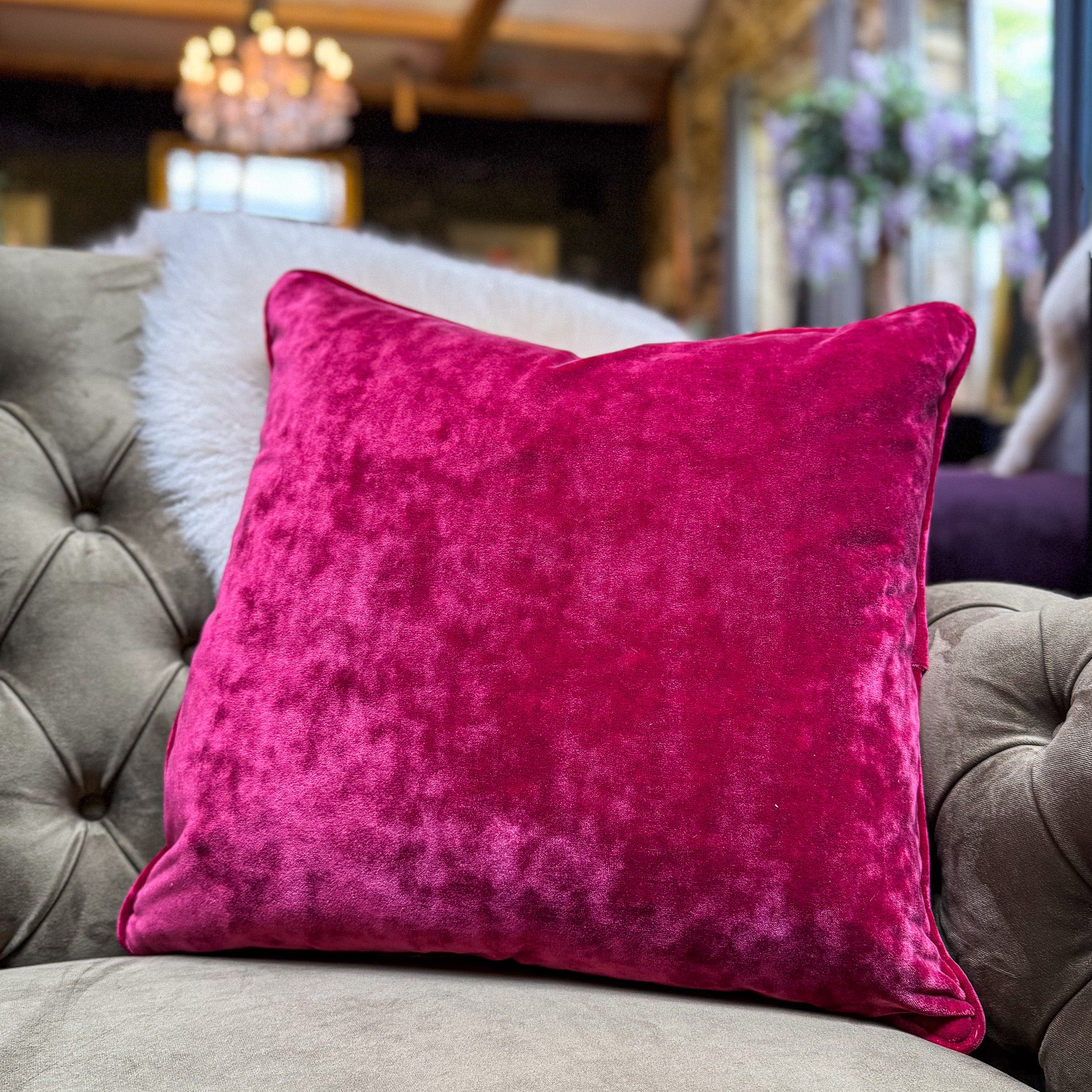 Cushion in Sunshine Velvet (Various Sizes) - Image 30