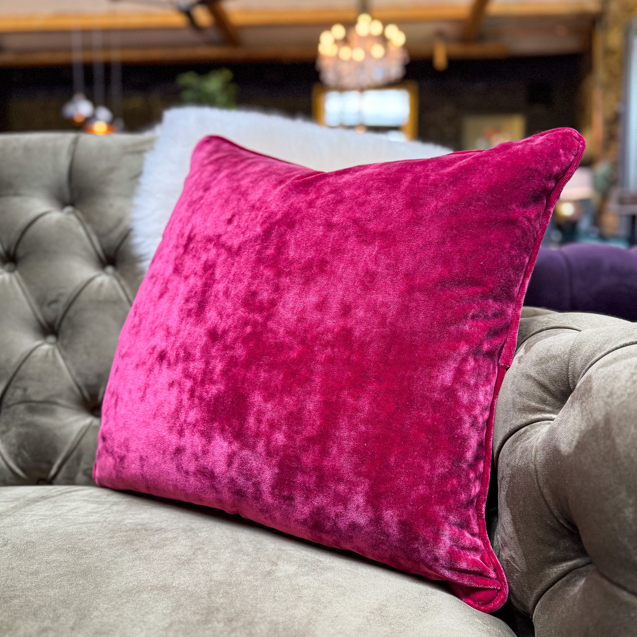 Cushion in Sunshine Velvet (Various Sizes) - Image 29