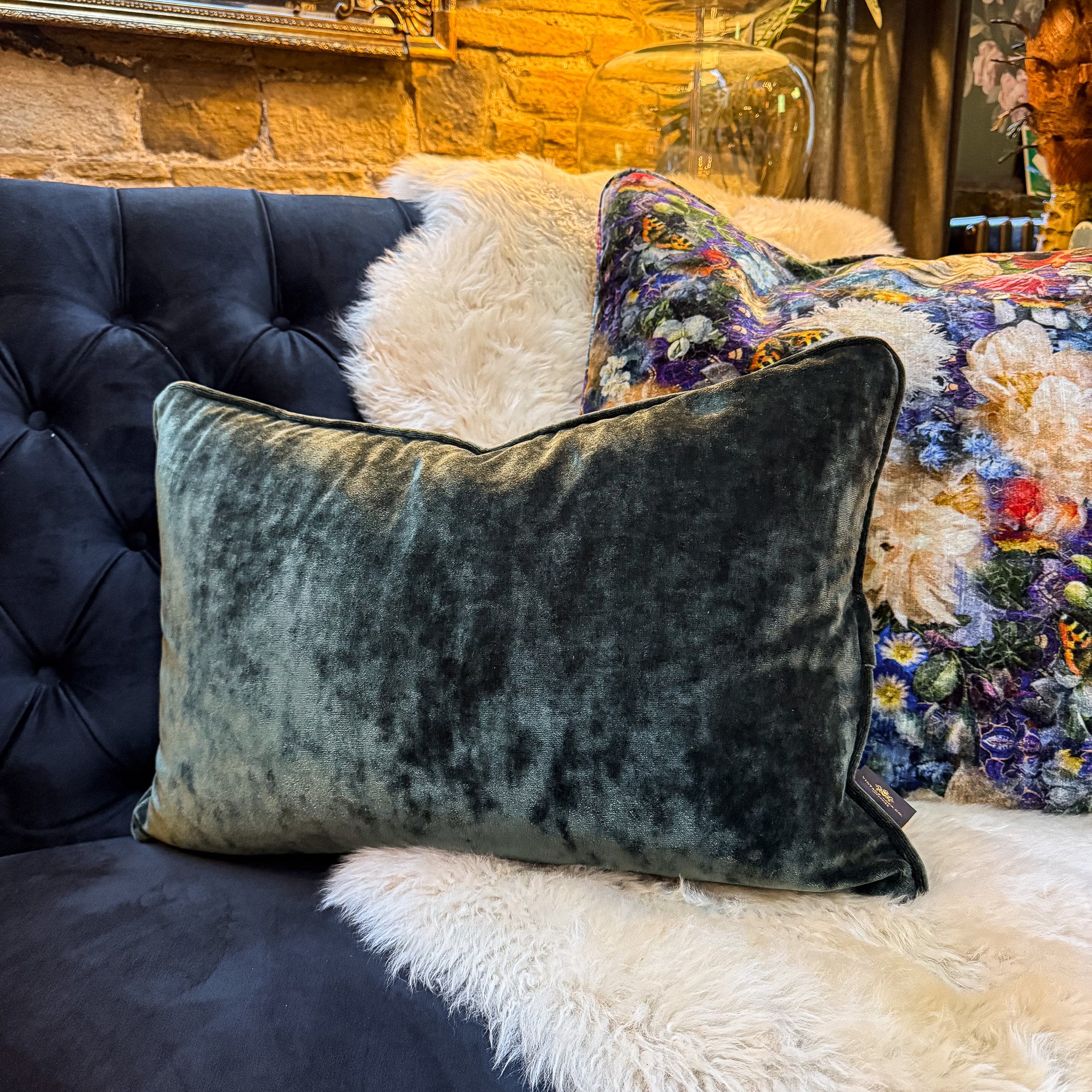 Cushion in Sunshine Velvet (Various Sizes) - Image 11