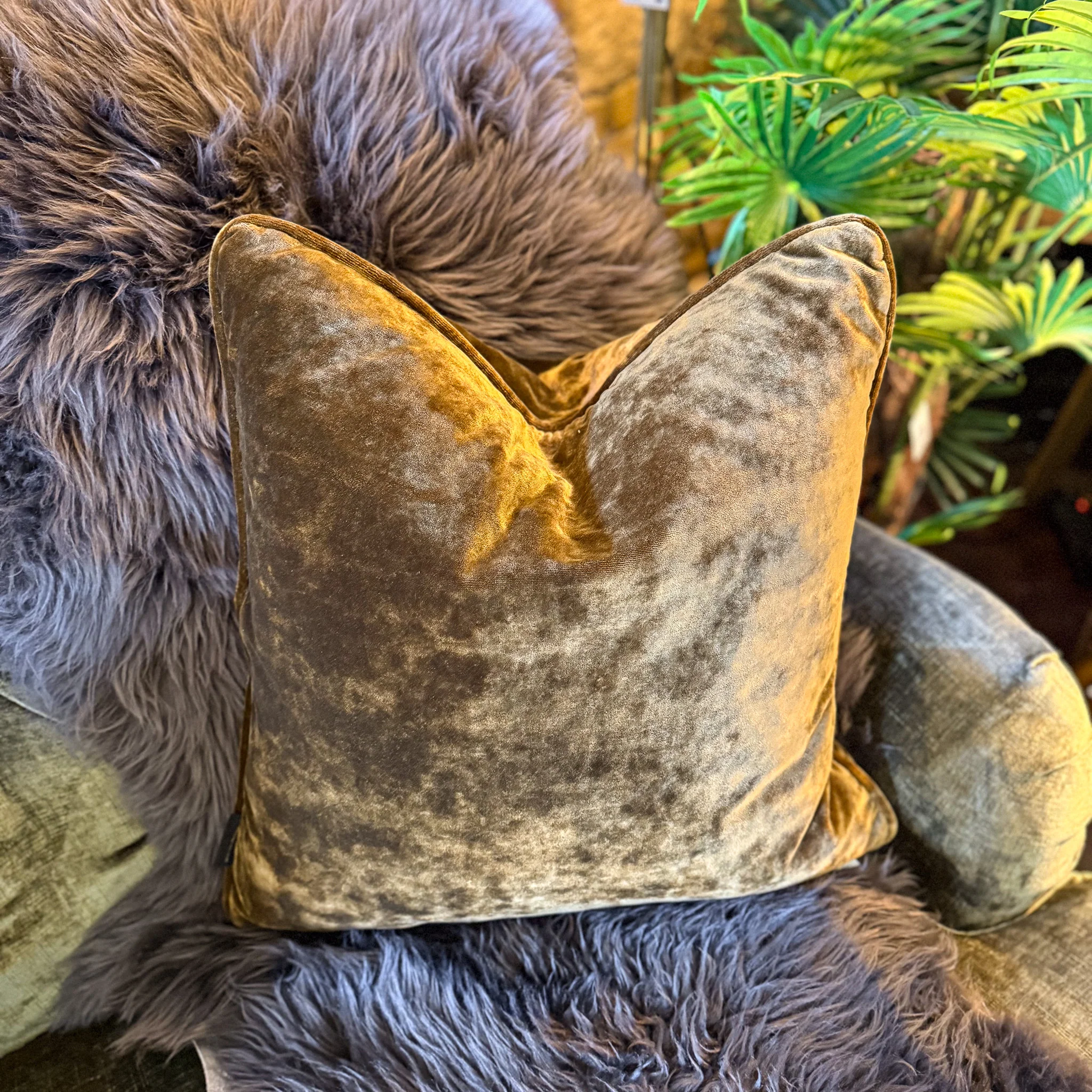 Cushion in Sunshine Velvet (Various Sizes) - Image 16