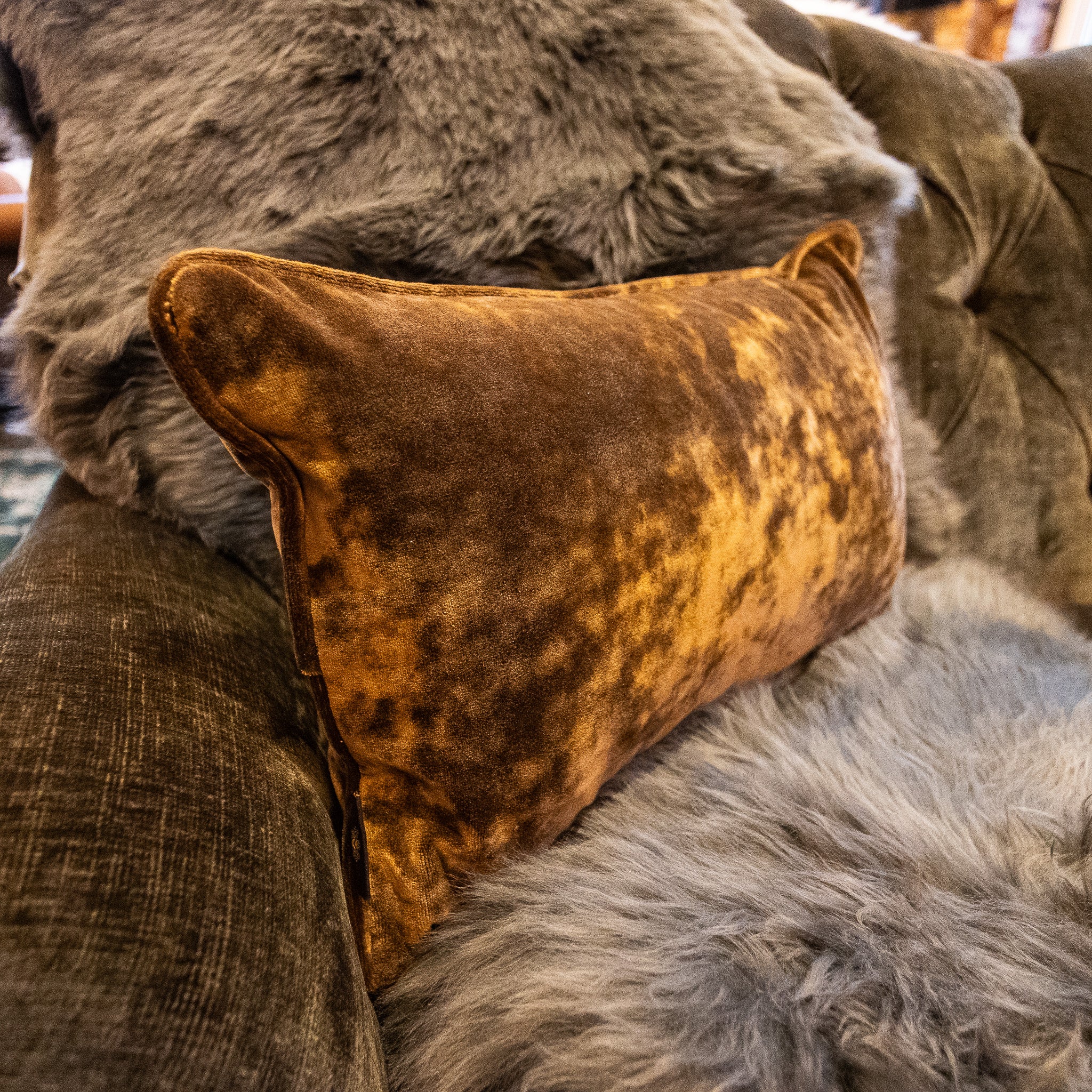 Cushion in Sunshine Velvet (Various Sizes) - Image 20