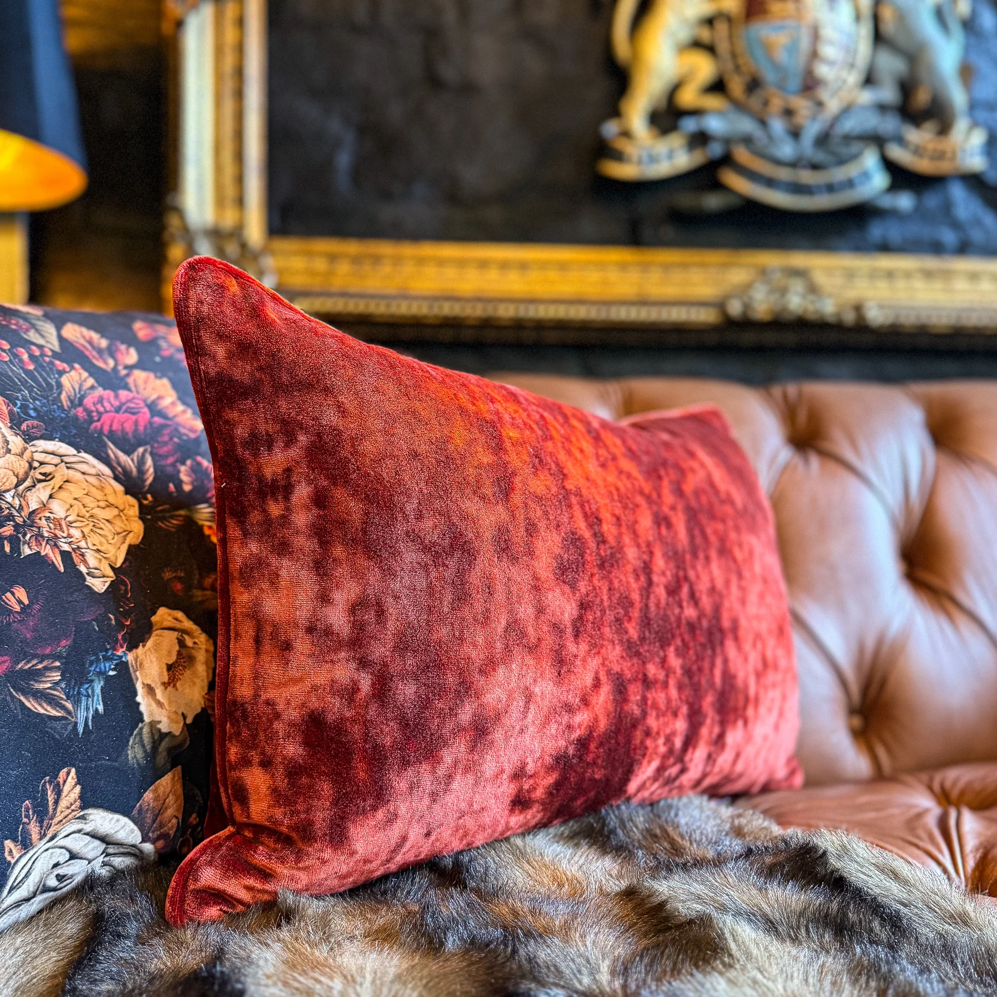 Cushion in Sunshine Velvet (Various Sizes) - Image 3
