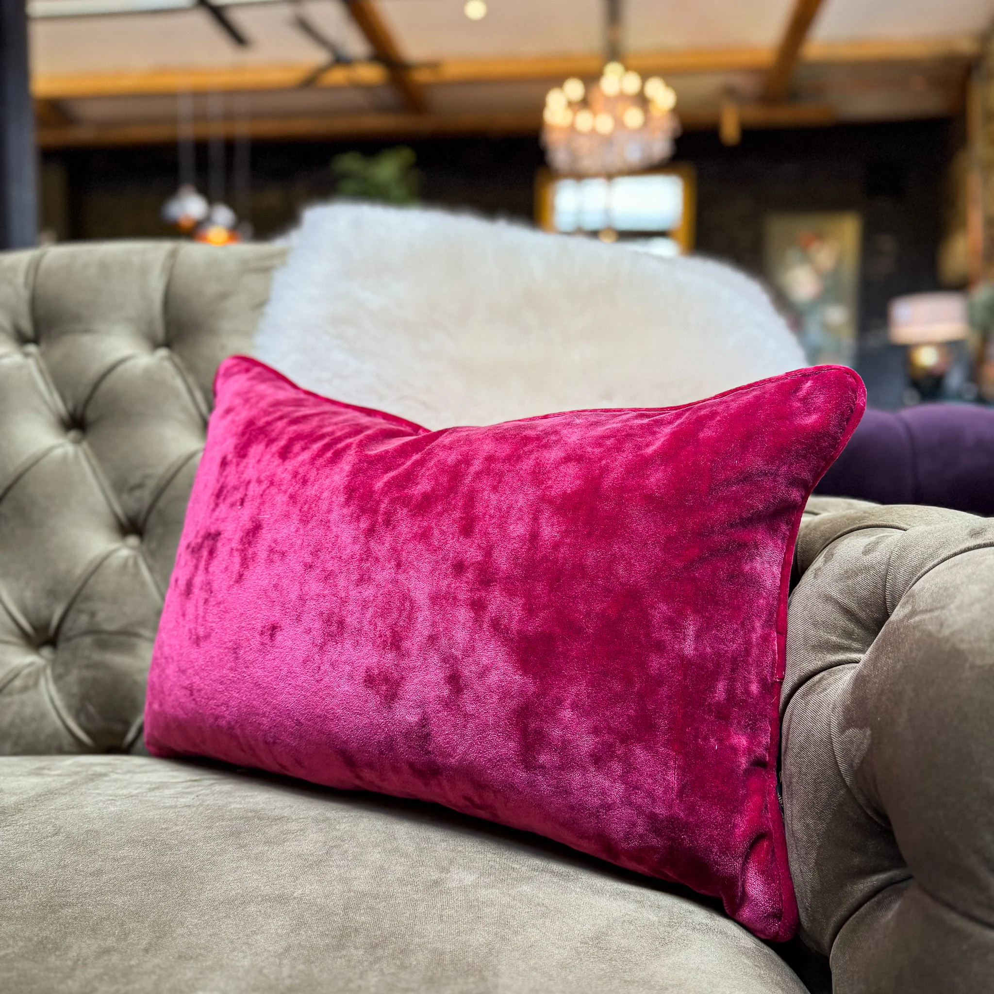 Cushion in Sunshine Velvet (Various Sizes) - Image 31