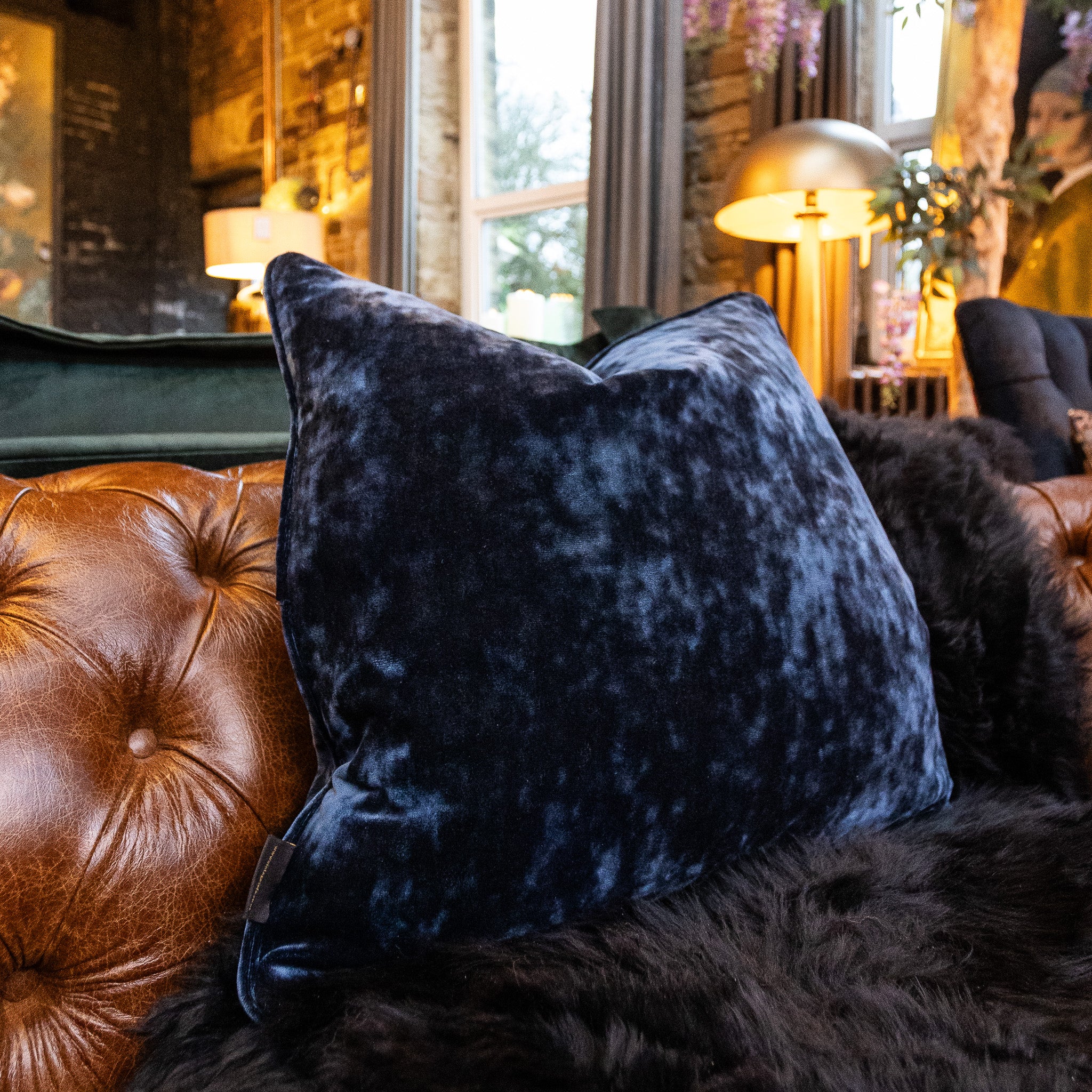 Cushion in Sunshine Velvet (Various Sizes) - Image 36