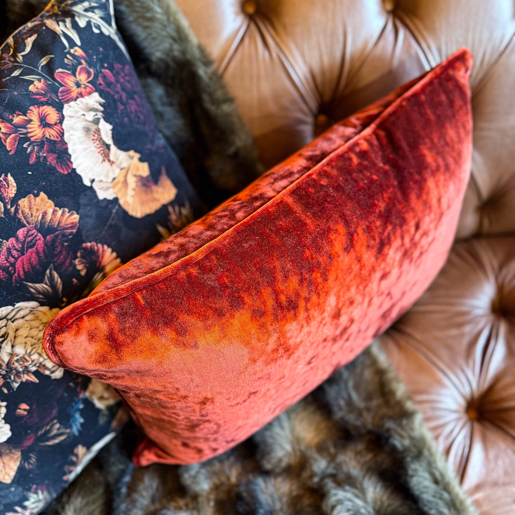 Cushion in Sunshine Velvet (Various Sizes) - Image 5