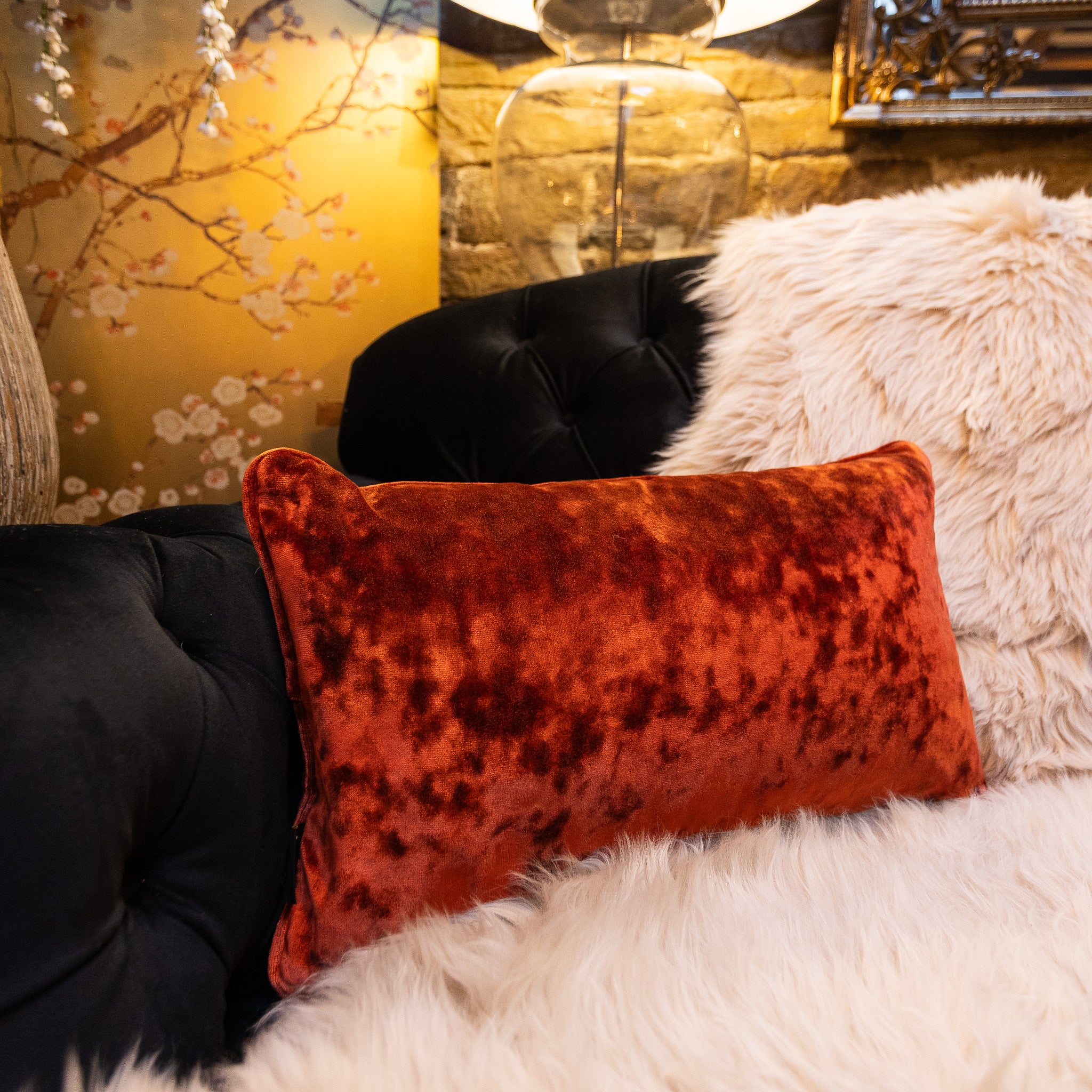 Cushion in Sunshine Velvet (Various Sizes) - Image 6