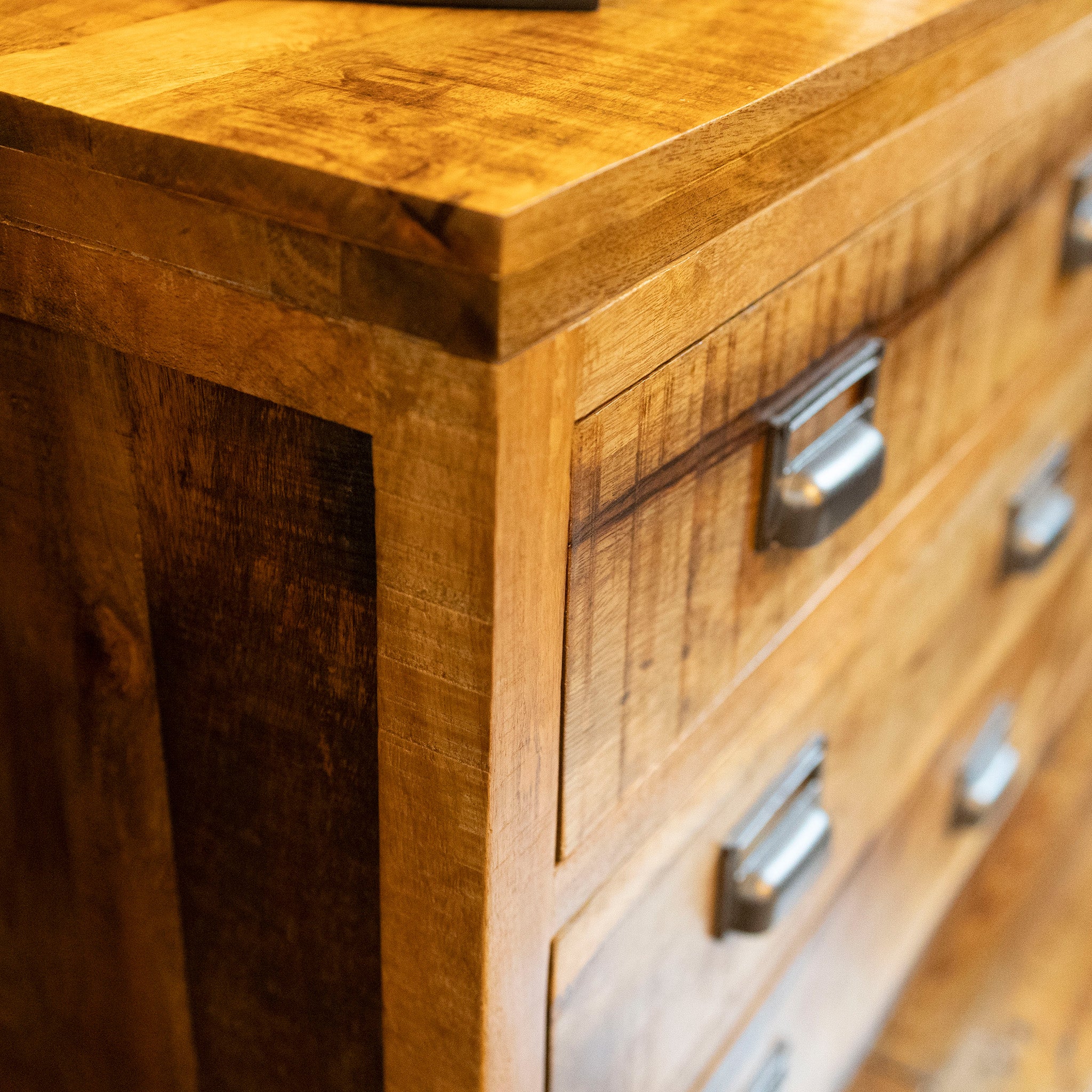 Drafton Mango Wood 5 Drawer Chest Cabinet - Clearance - Image 15
