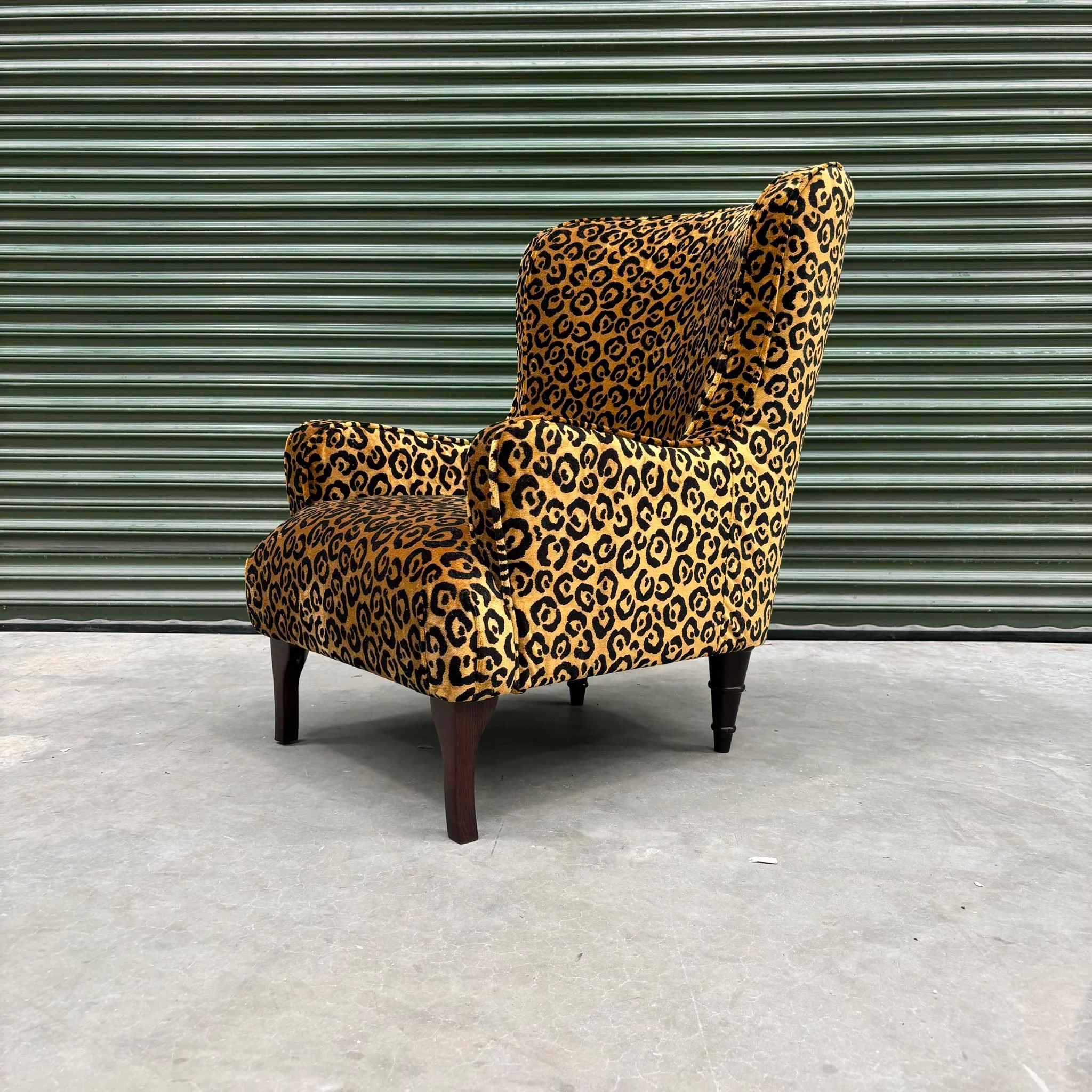 Empire Armchair in Cheetah Gold Velvet- Factory Seconds - Image 7