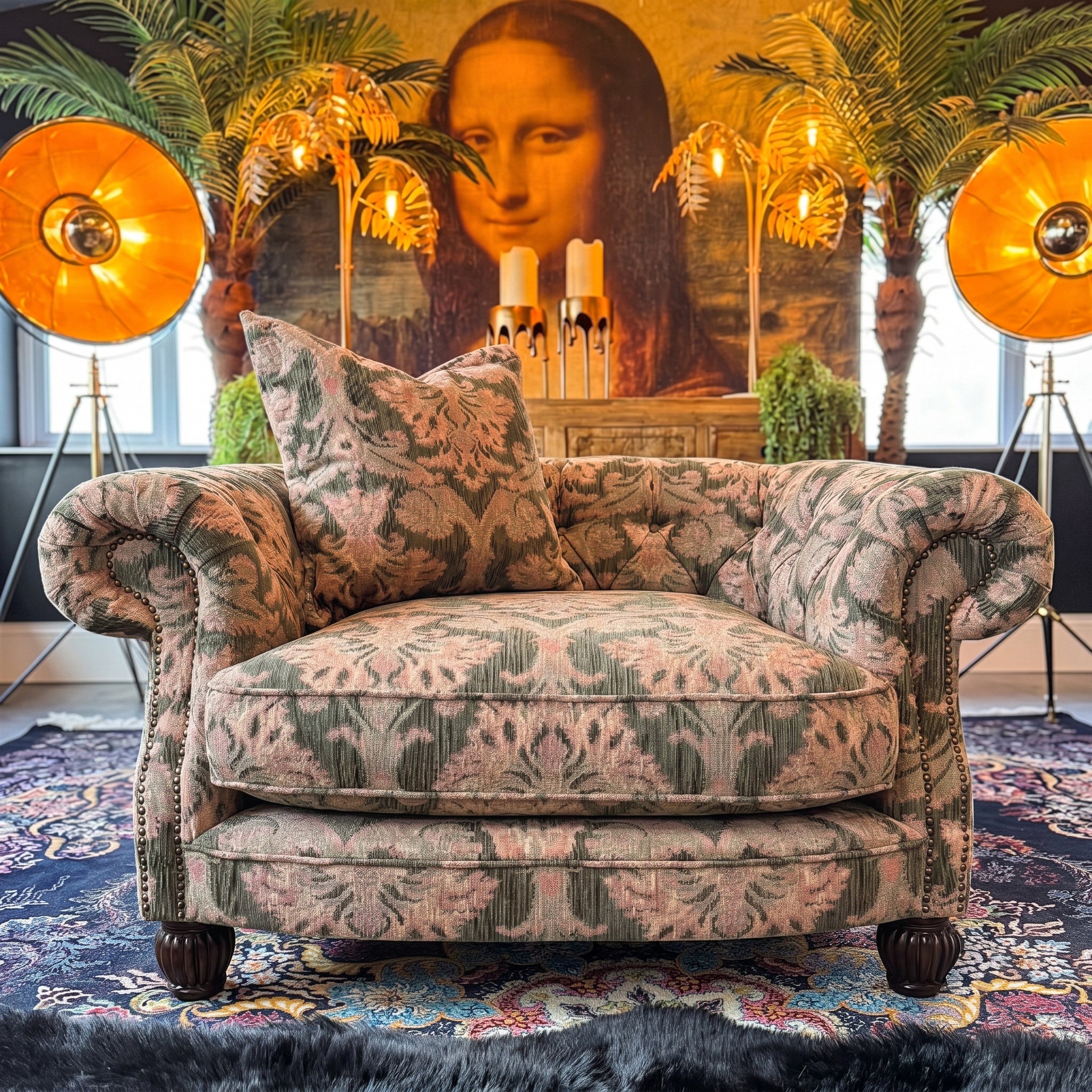 Fairfax Armchair in Aura Woven Chenille Velvet - New - Image 4