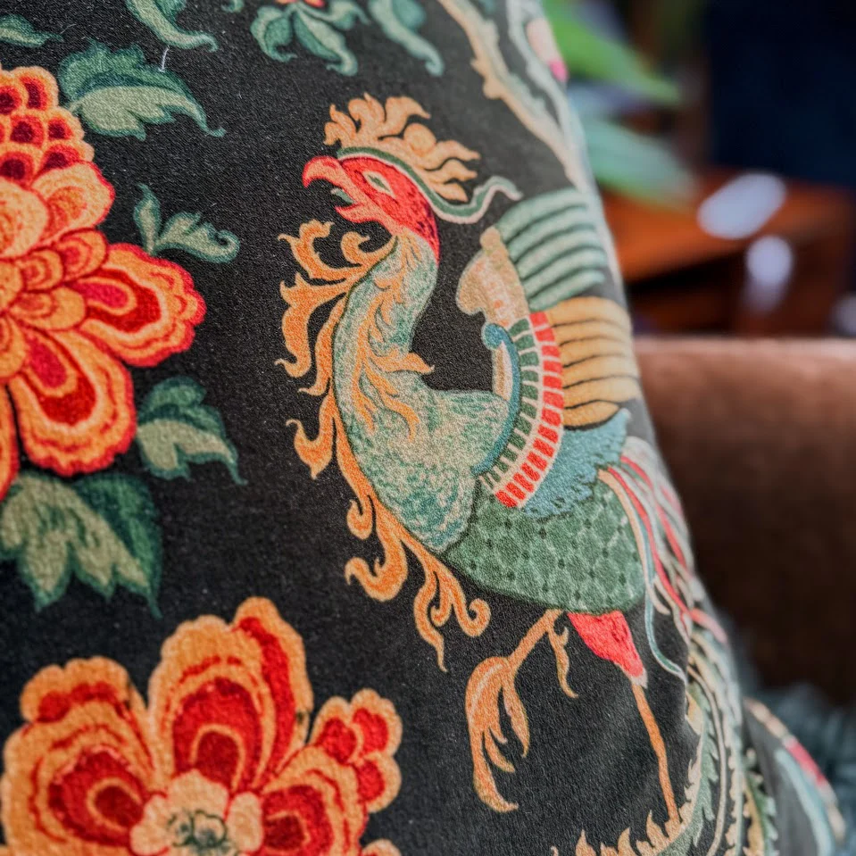 Feather Cushion by Spink & Edgar Charcoal Large - Image 6