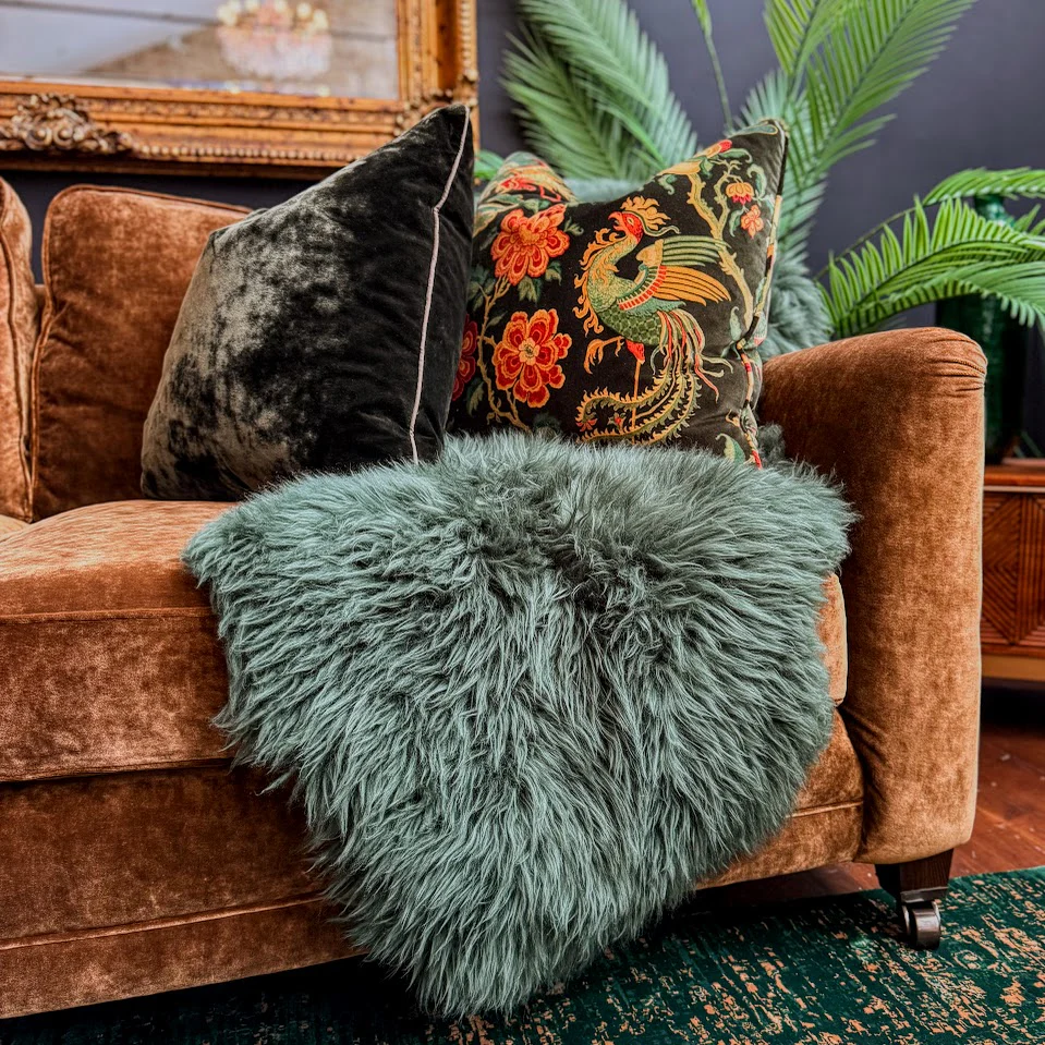 Feather Cushion by Spink & Edgar Charcoal Large - Image 7