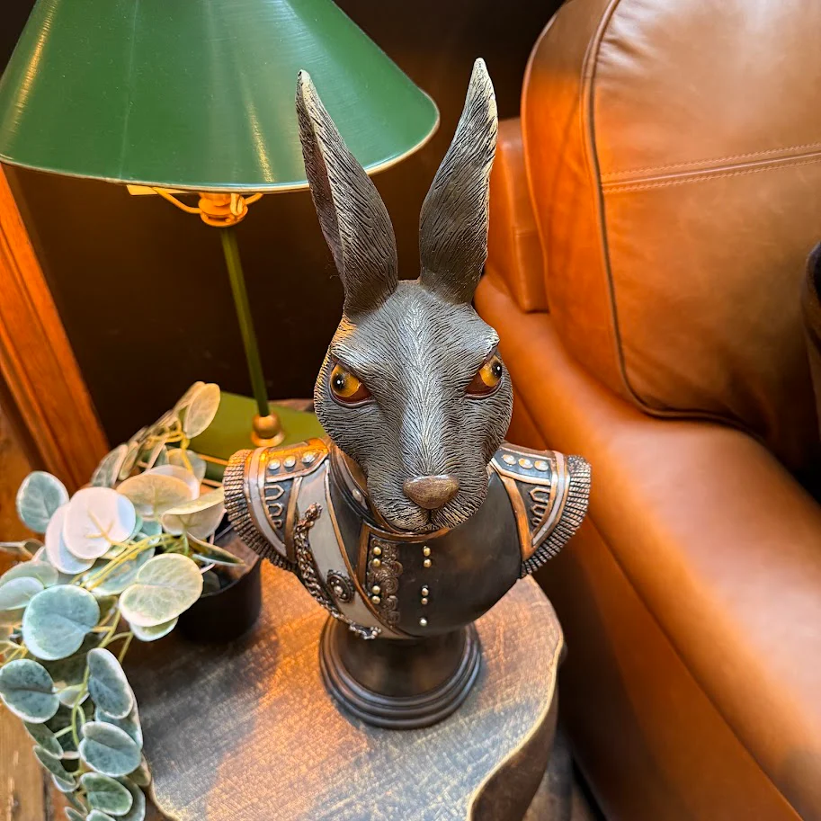 Gentry Rabbit Bust on Round Base - Image 3