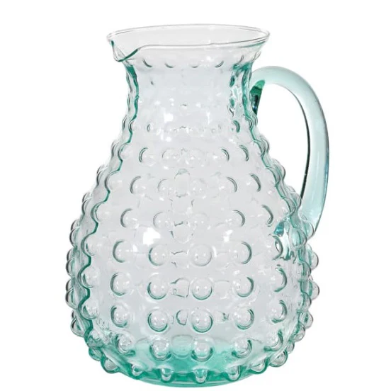 Green Bubble Glass Pitcher - Image 6