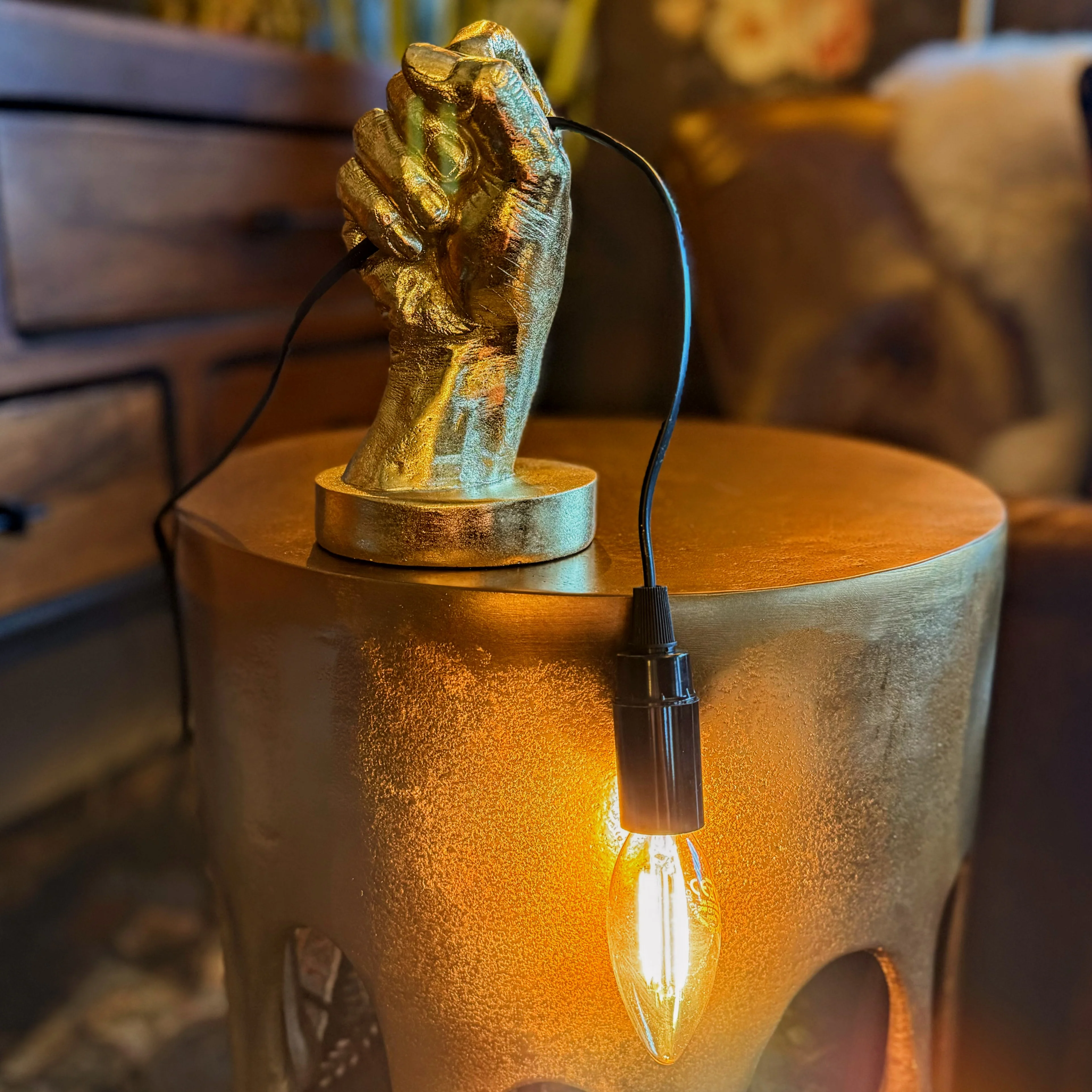 Hand Held Gold Table Lamp - Image 2