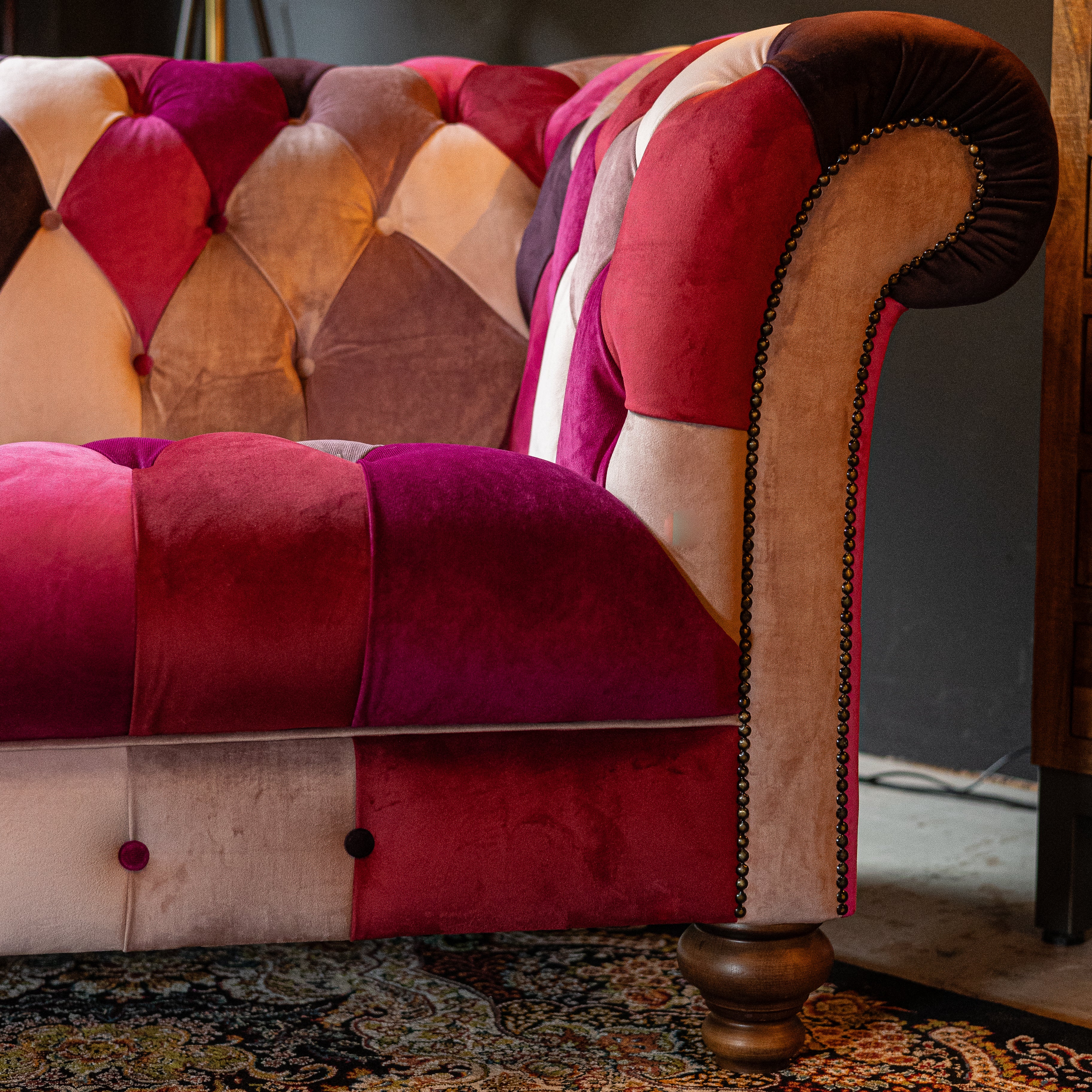 Patchwork Chesterfield 2 Seater - Image 10