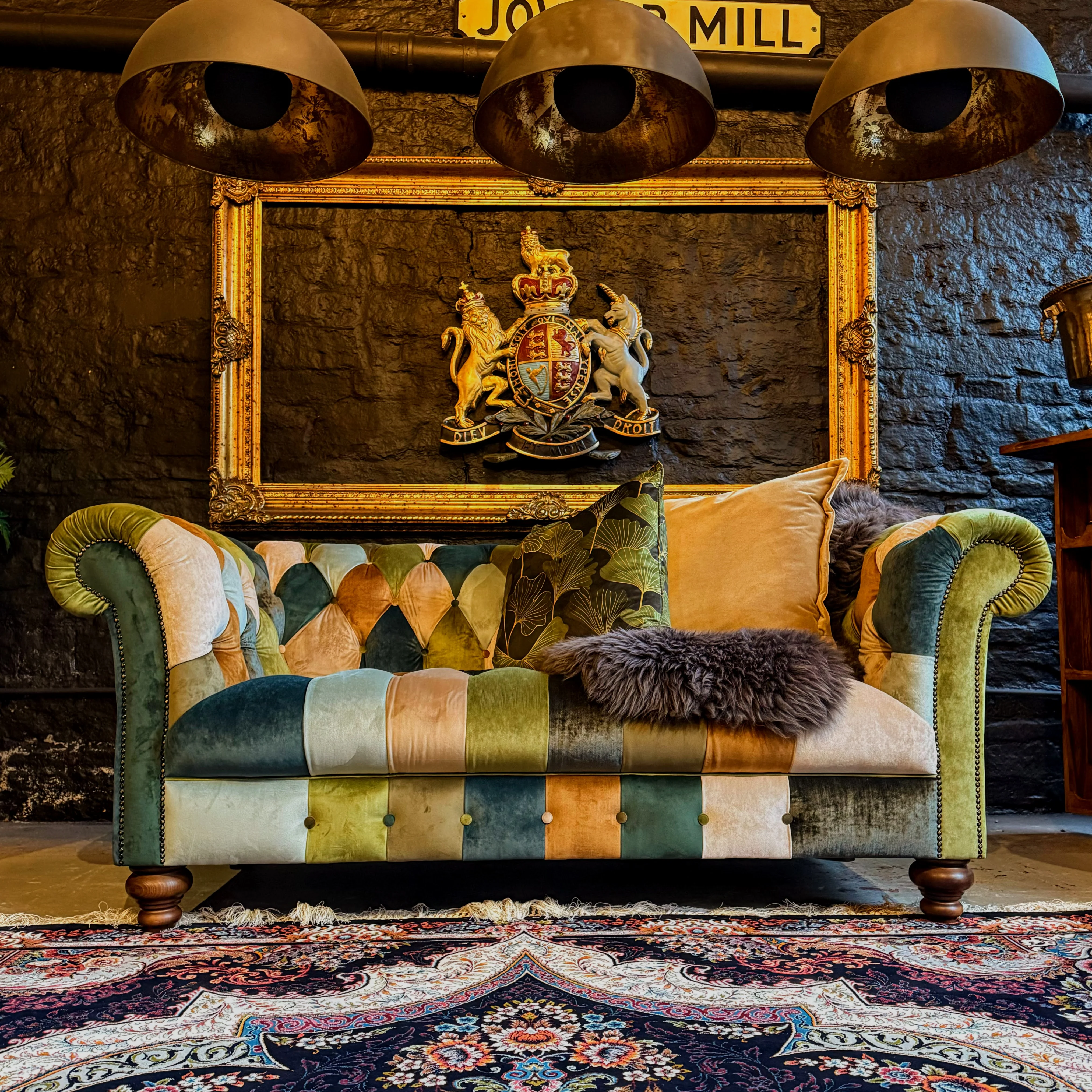 Patchwork Chesterfield 2 Seater - Image 27