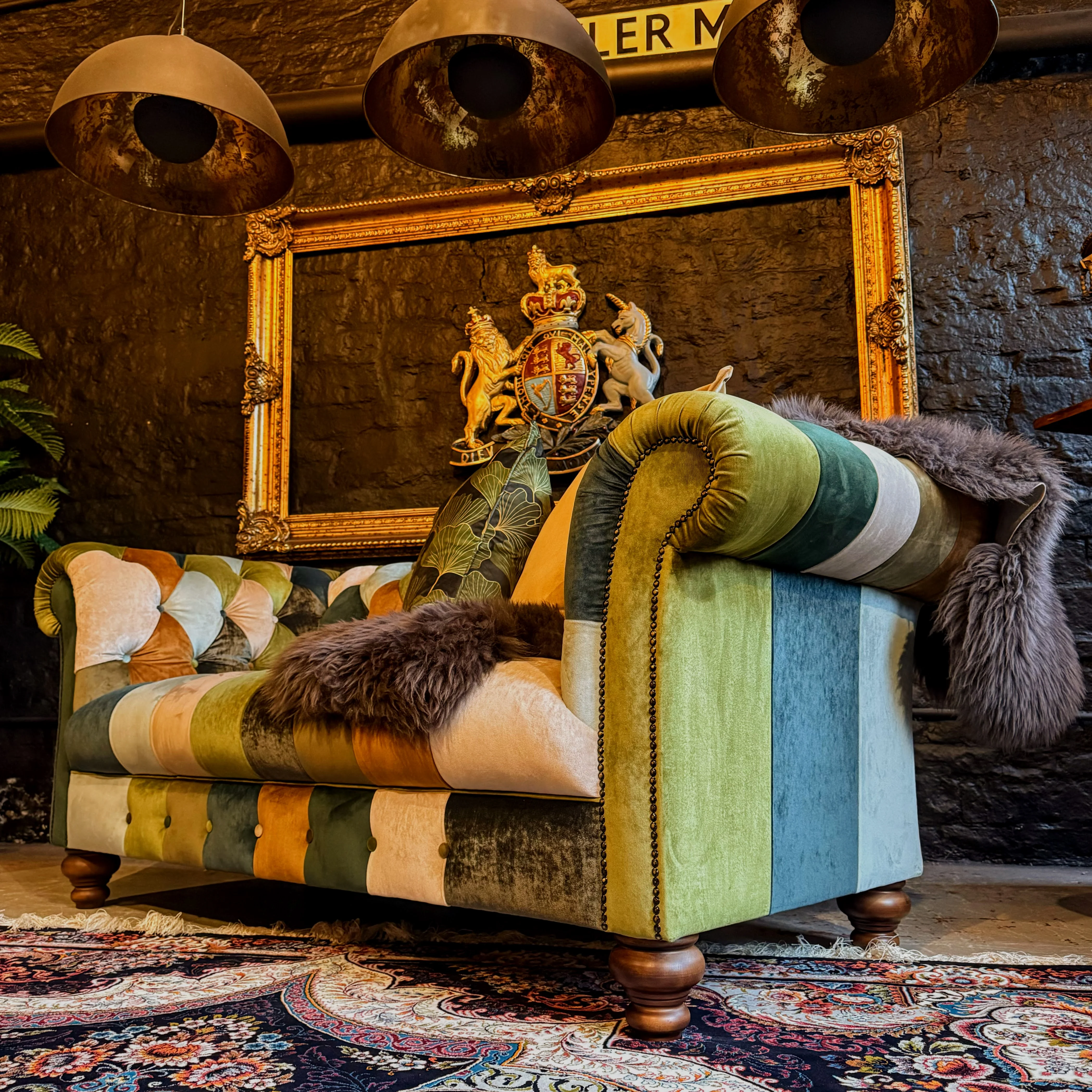 Patchwork Chesterfield 2 Seater - Image 28