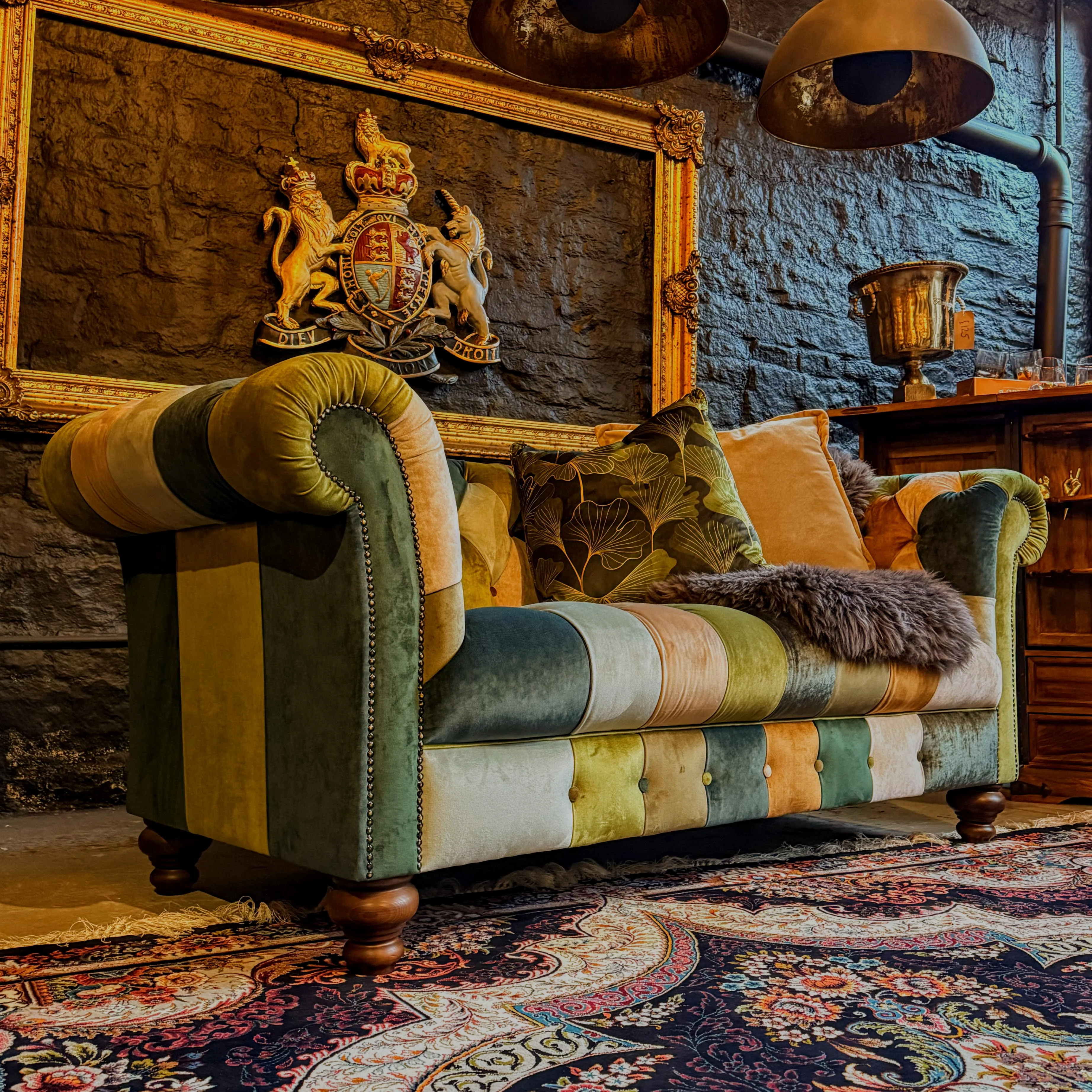 Patchwork Chesterfield 2 Seater - Image 29
