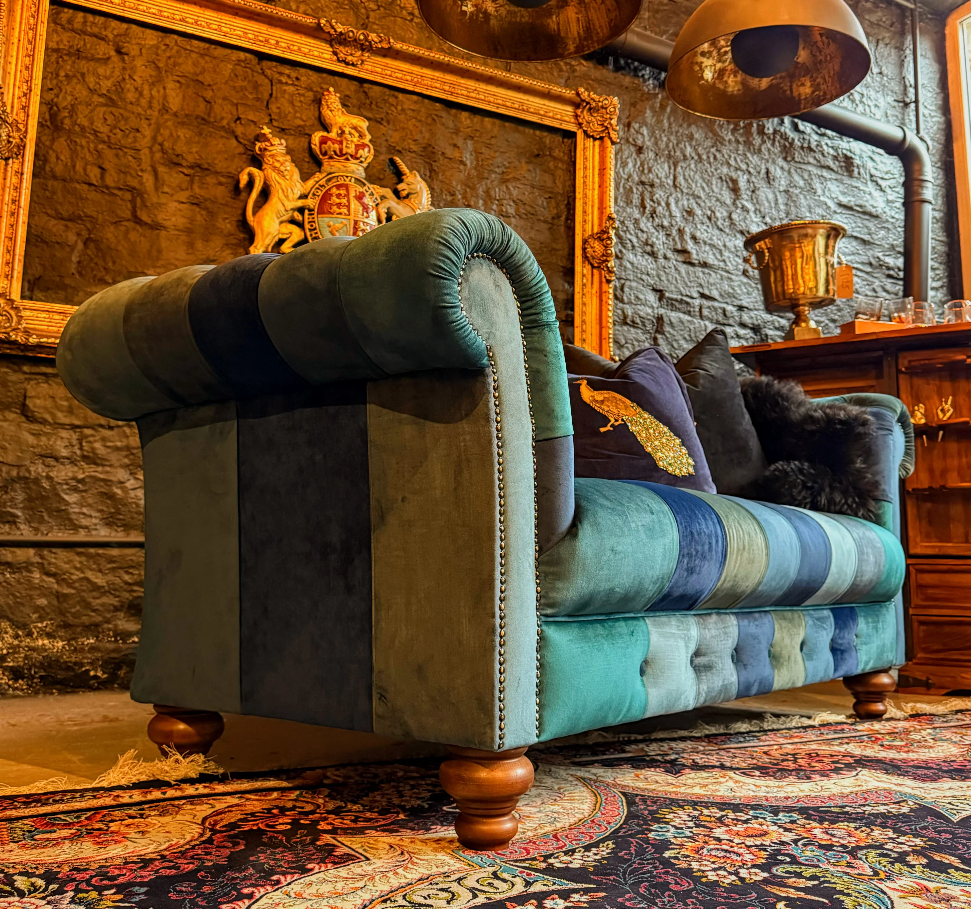 Patchwork Chesterfield 2 Seater - Image 40