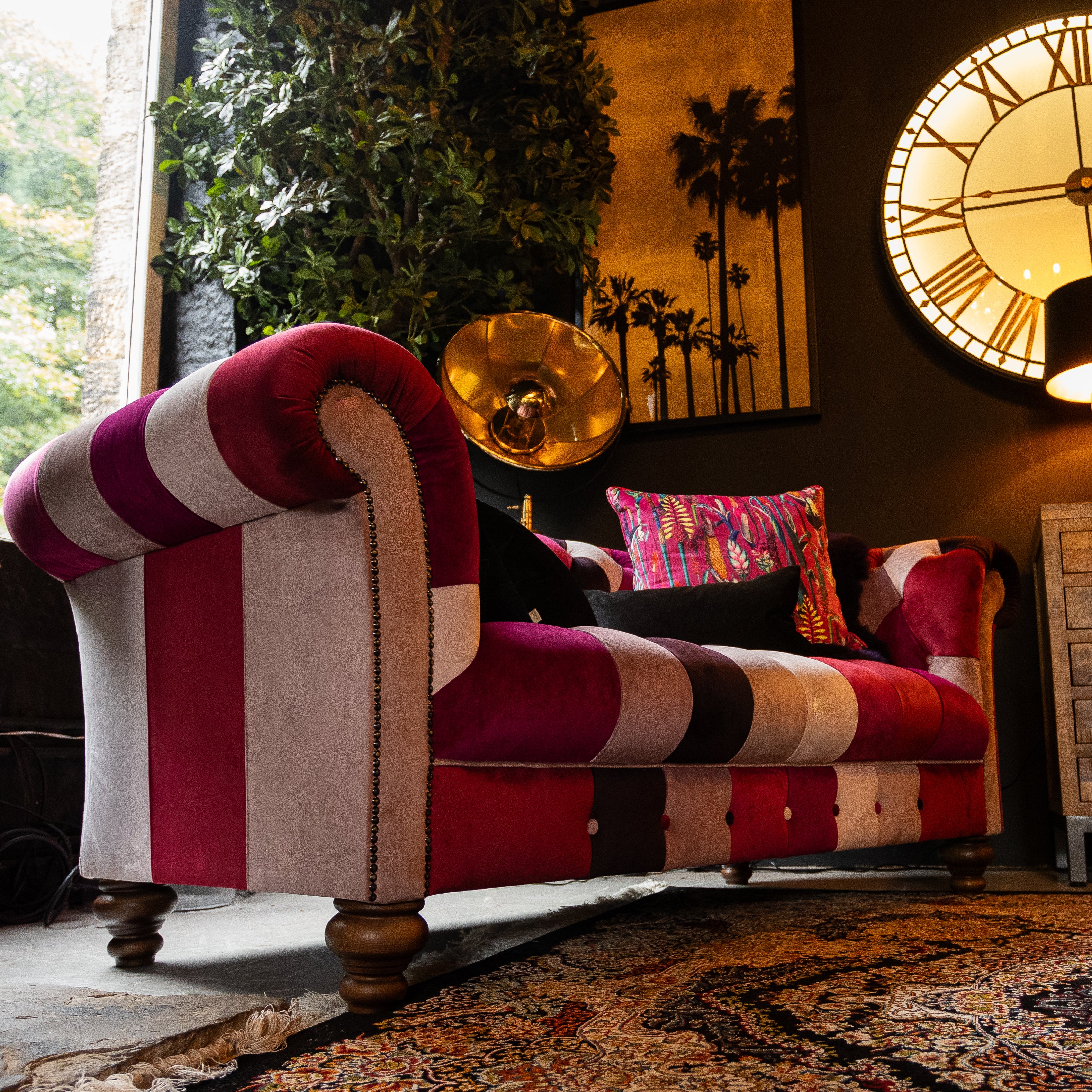 Patchwork Chesterfield 2 Seater - Image 4