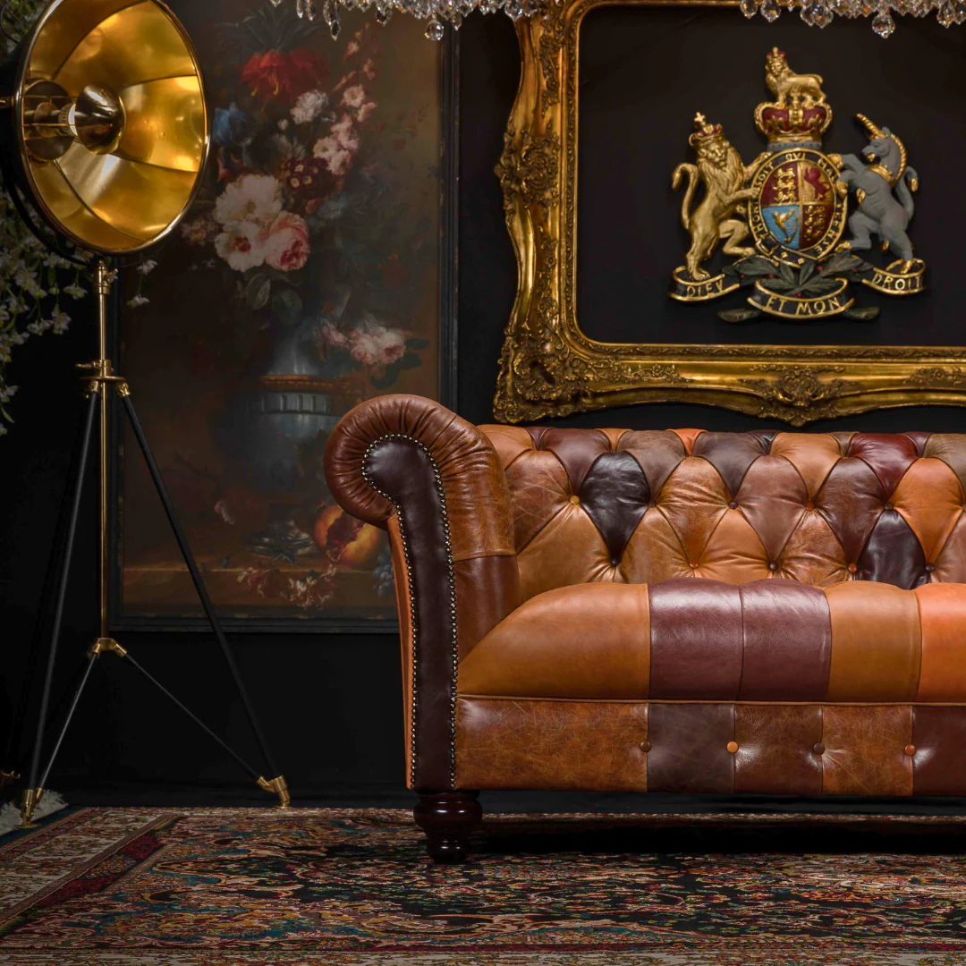 Patchwork Chesterfield in Leather - Image 10