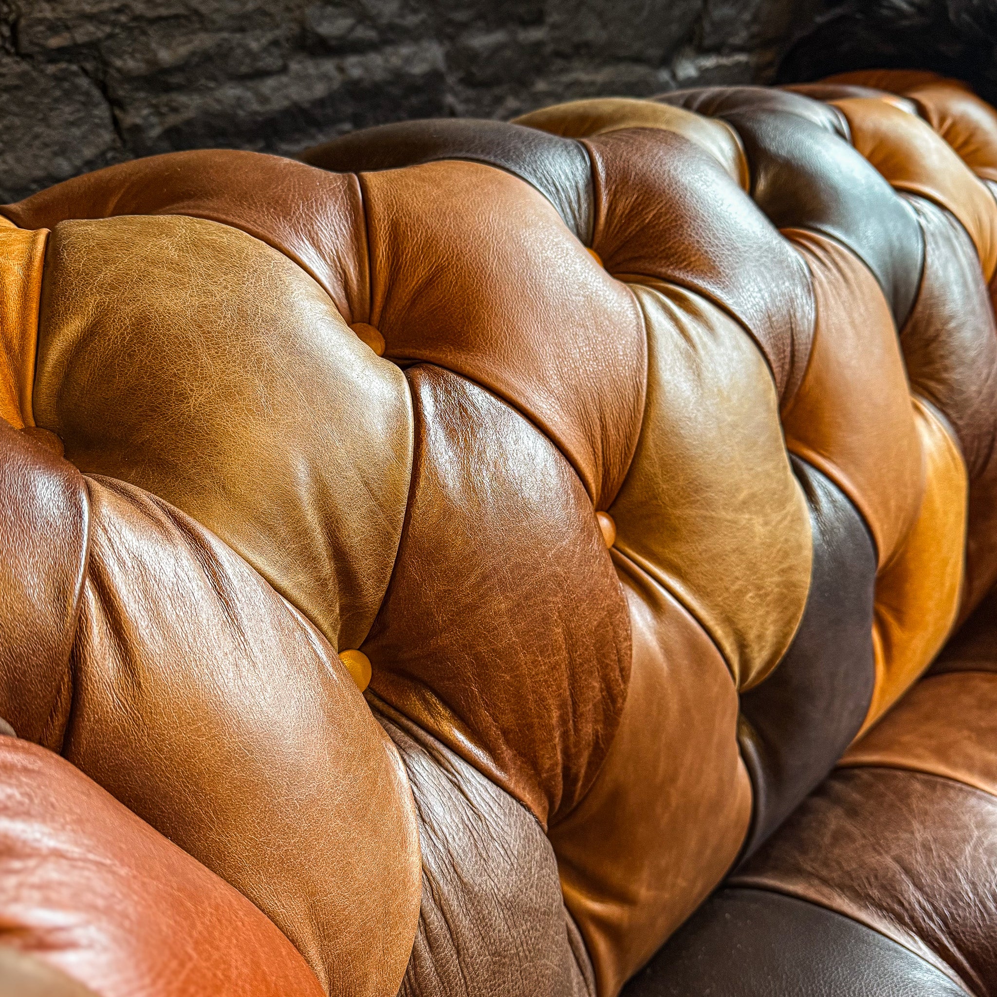 Patchwork Chesterfield in Leather - Image 5