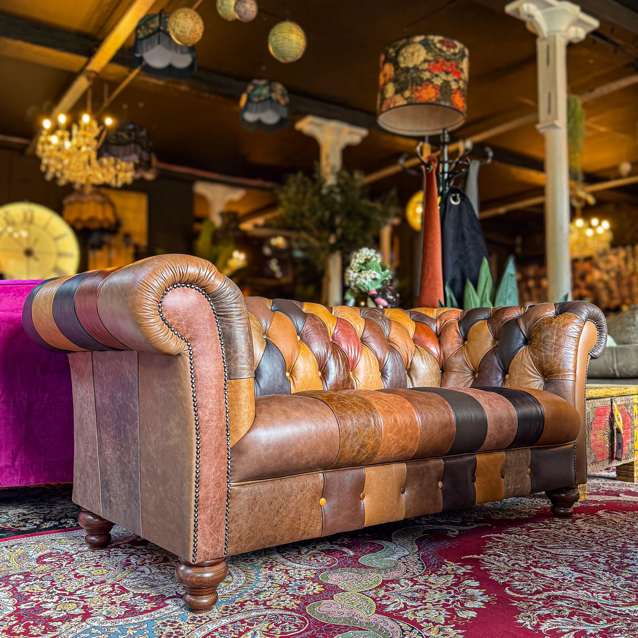 Patchwork Chesterfield in Leather - Image 6