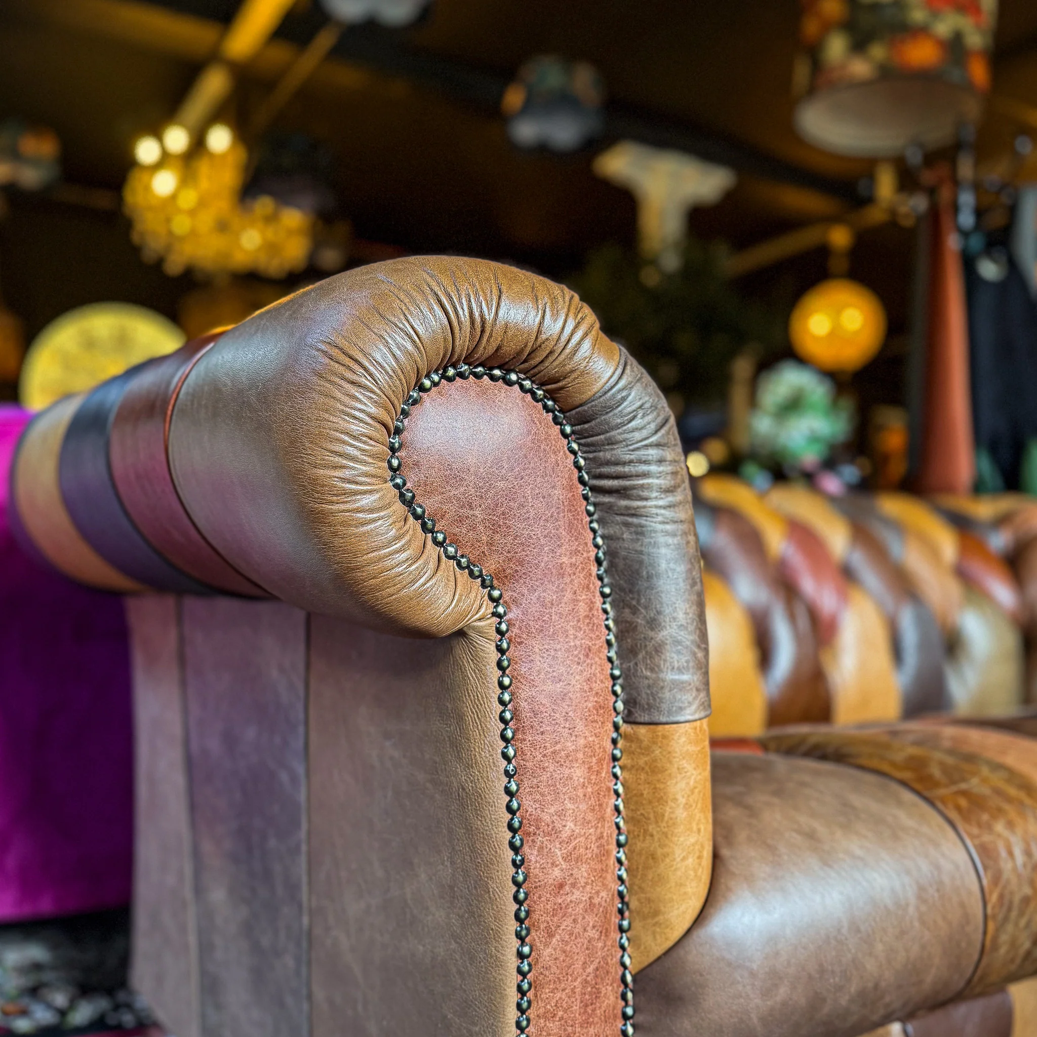 Patchwork Chesterfield in Leather - Image 7