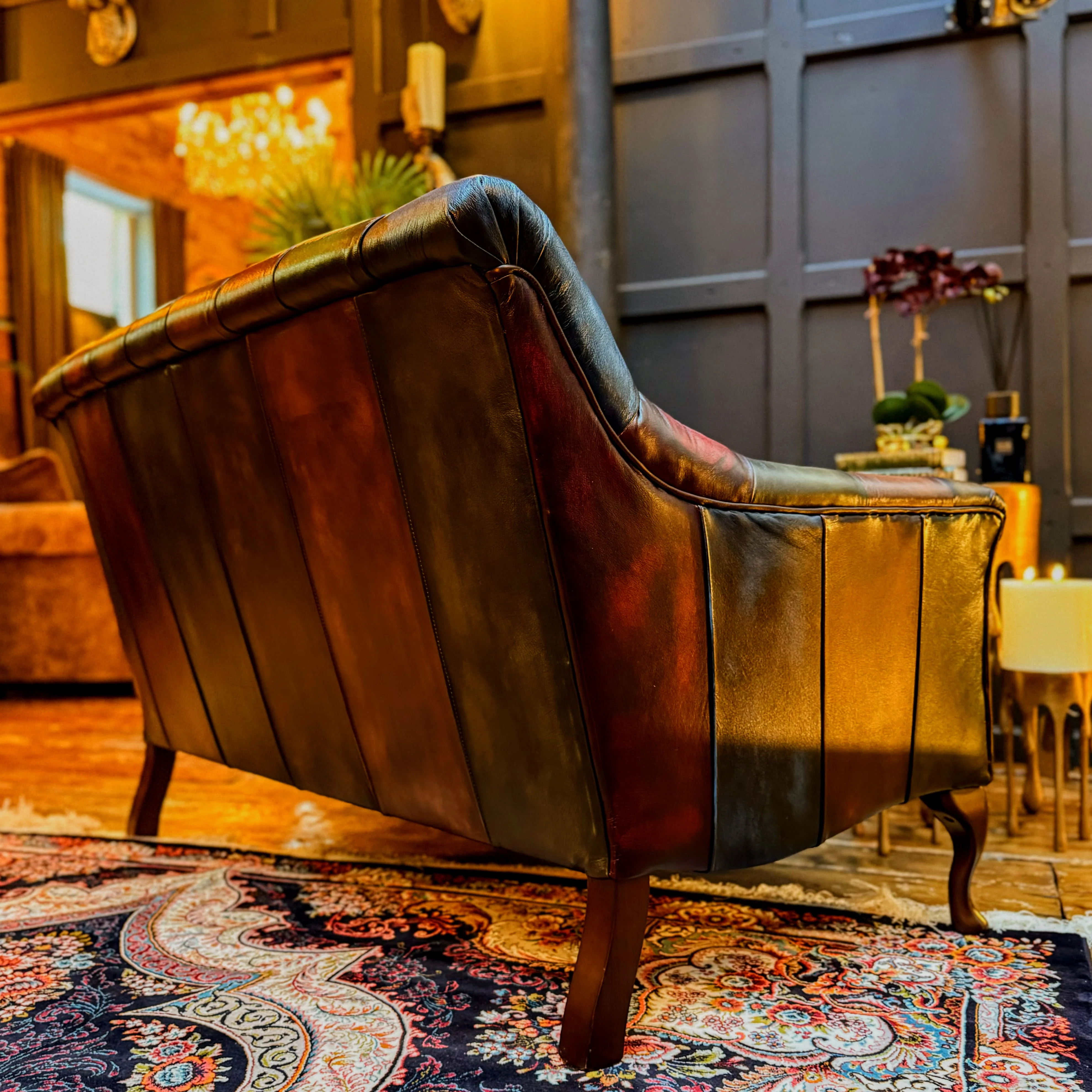 Harley Chesterfield Patchwork Petite Sofa - Image 13