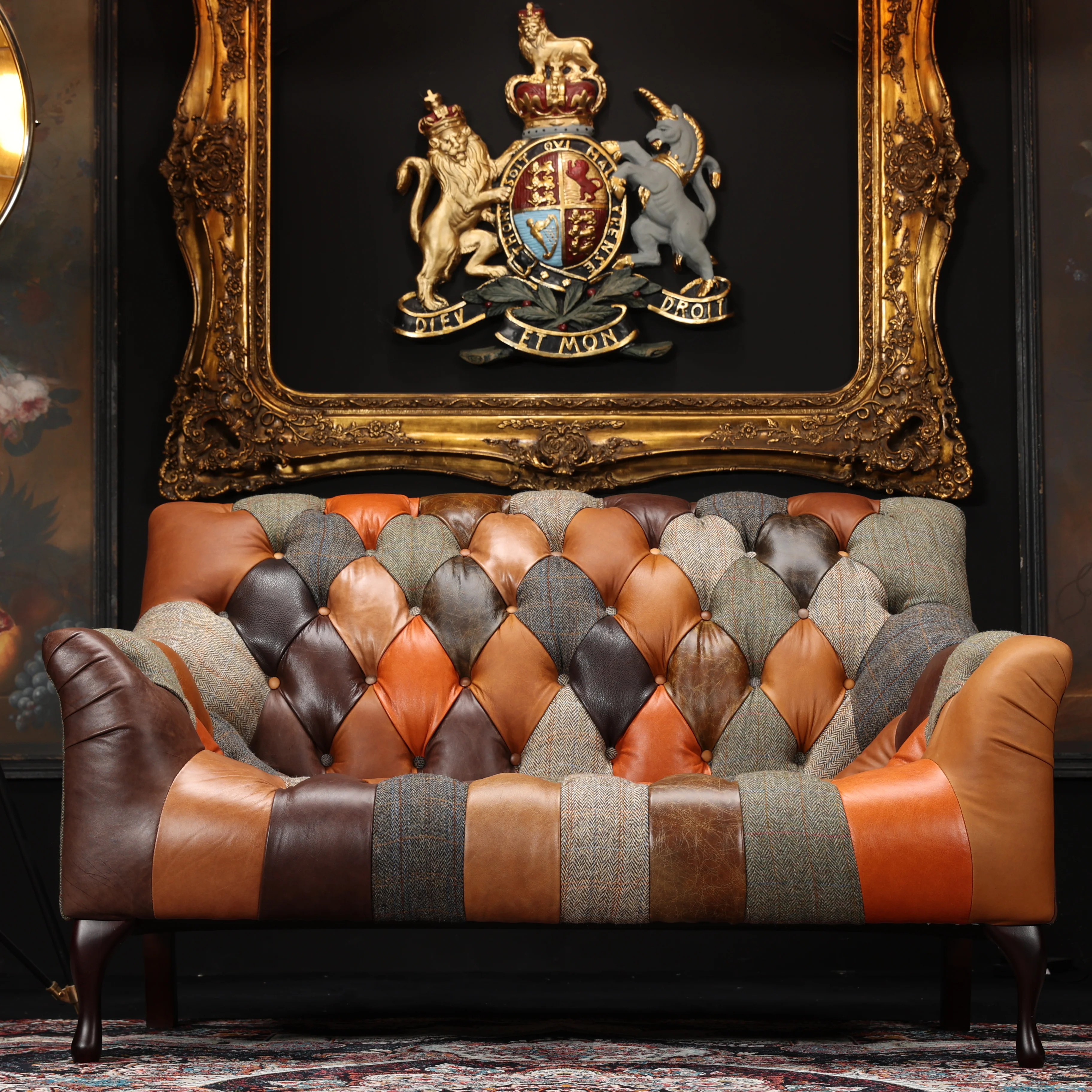 Harley Chesterfield Patchwork Petite Sofa - Image 14