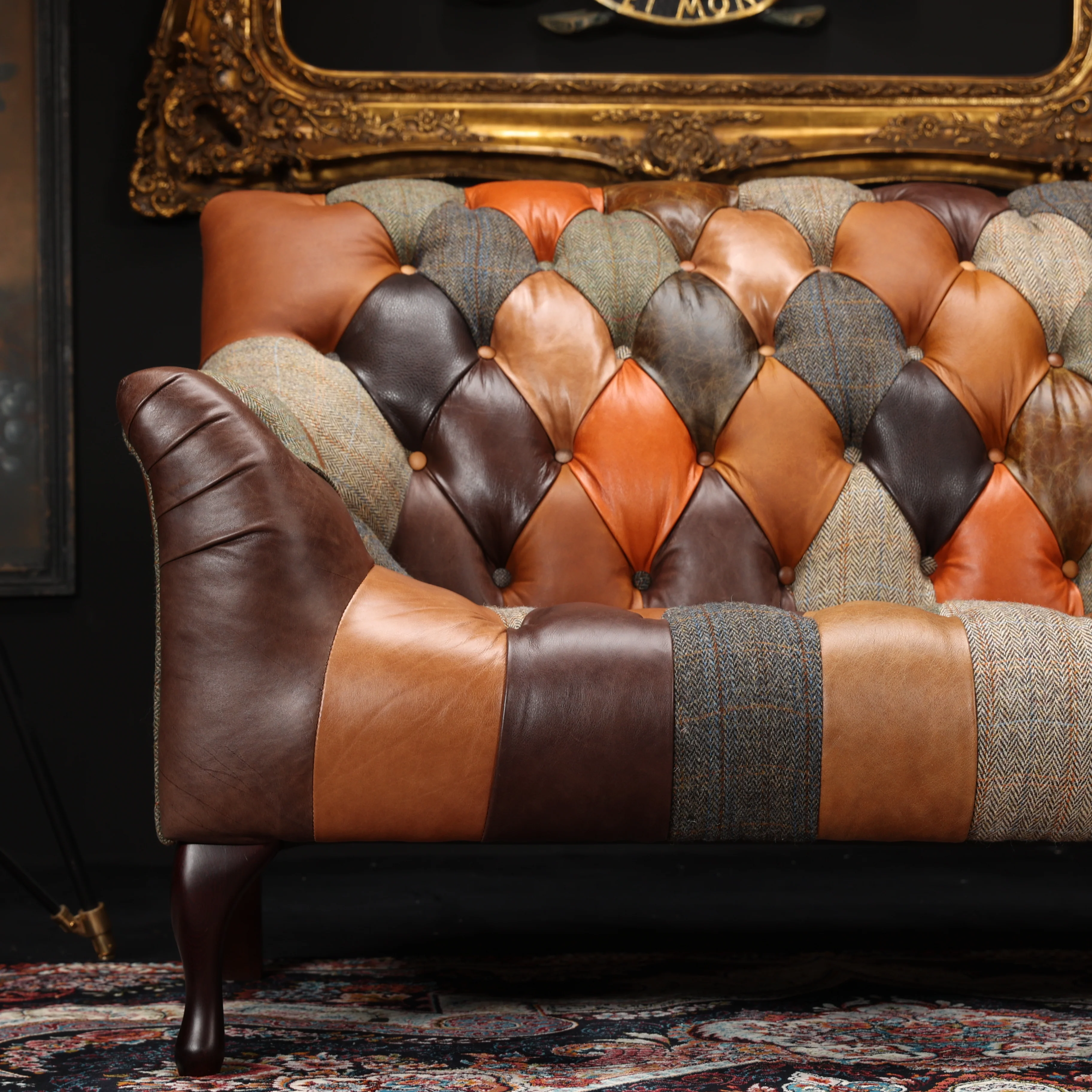Harley Chesterfield Patchwork Petite Sofa - Image 16