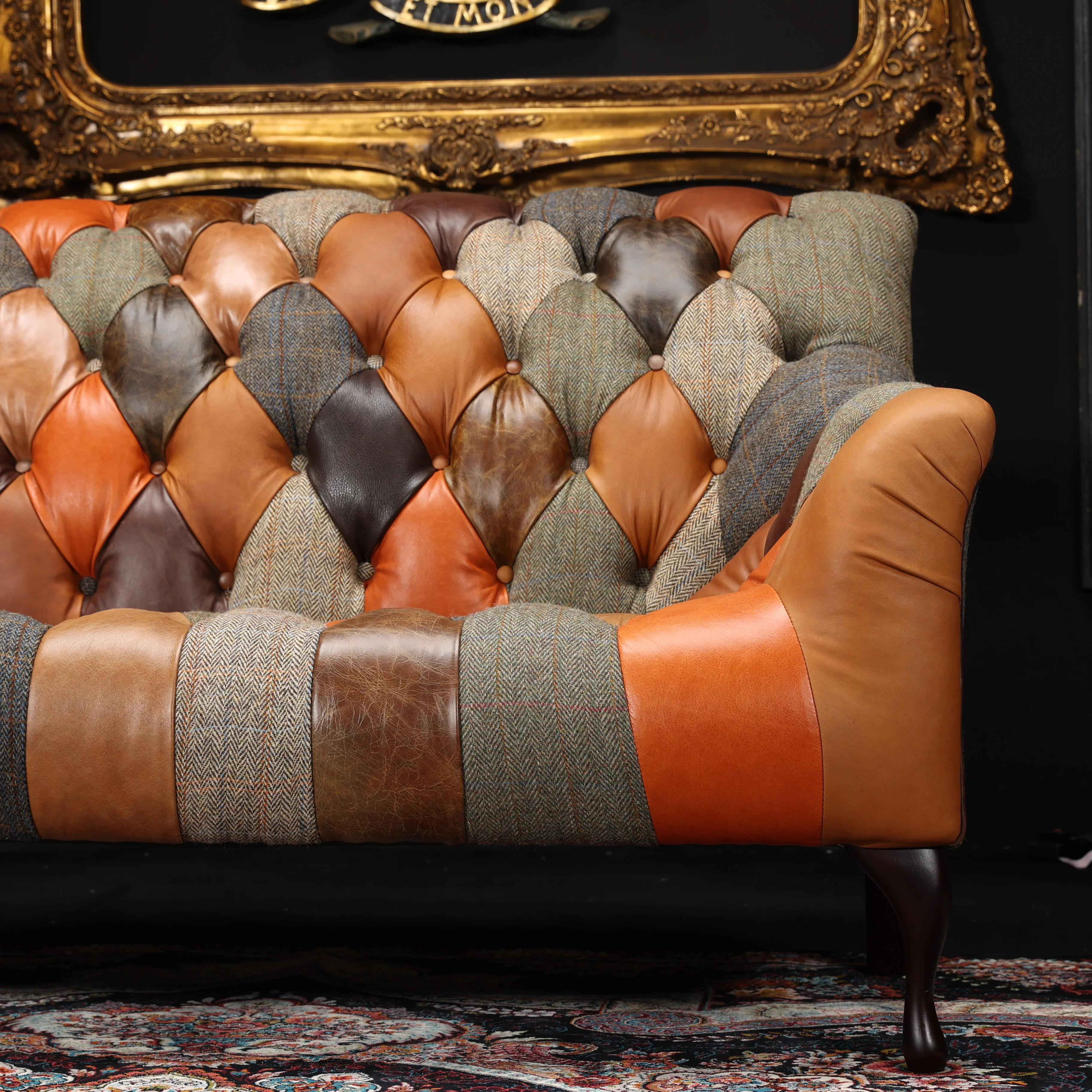 Harley Chesterfield Patchwork Petite Sofa - Image 17