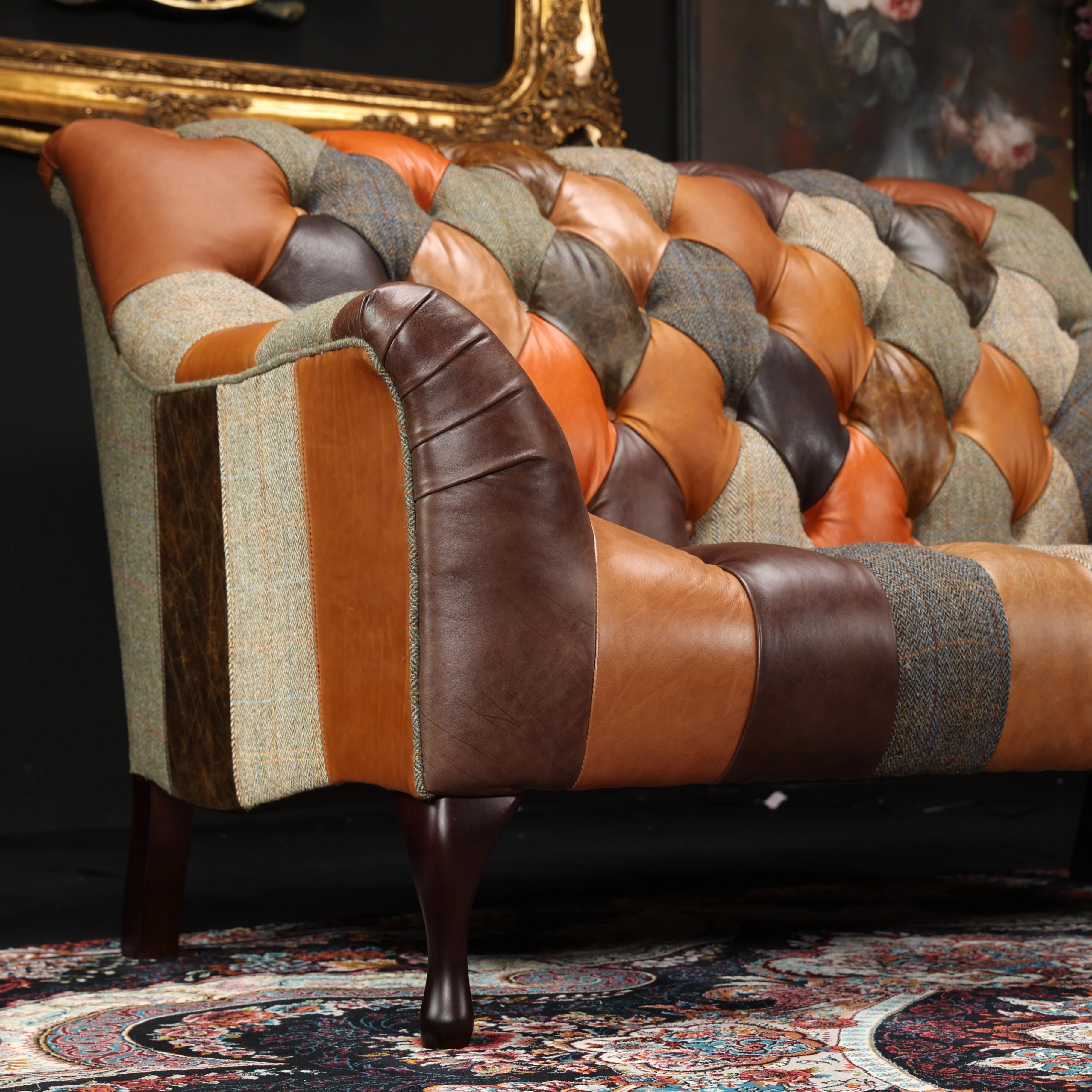 Harley Chesterfield Patchwork Petite Sofa - Image 18