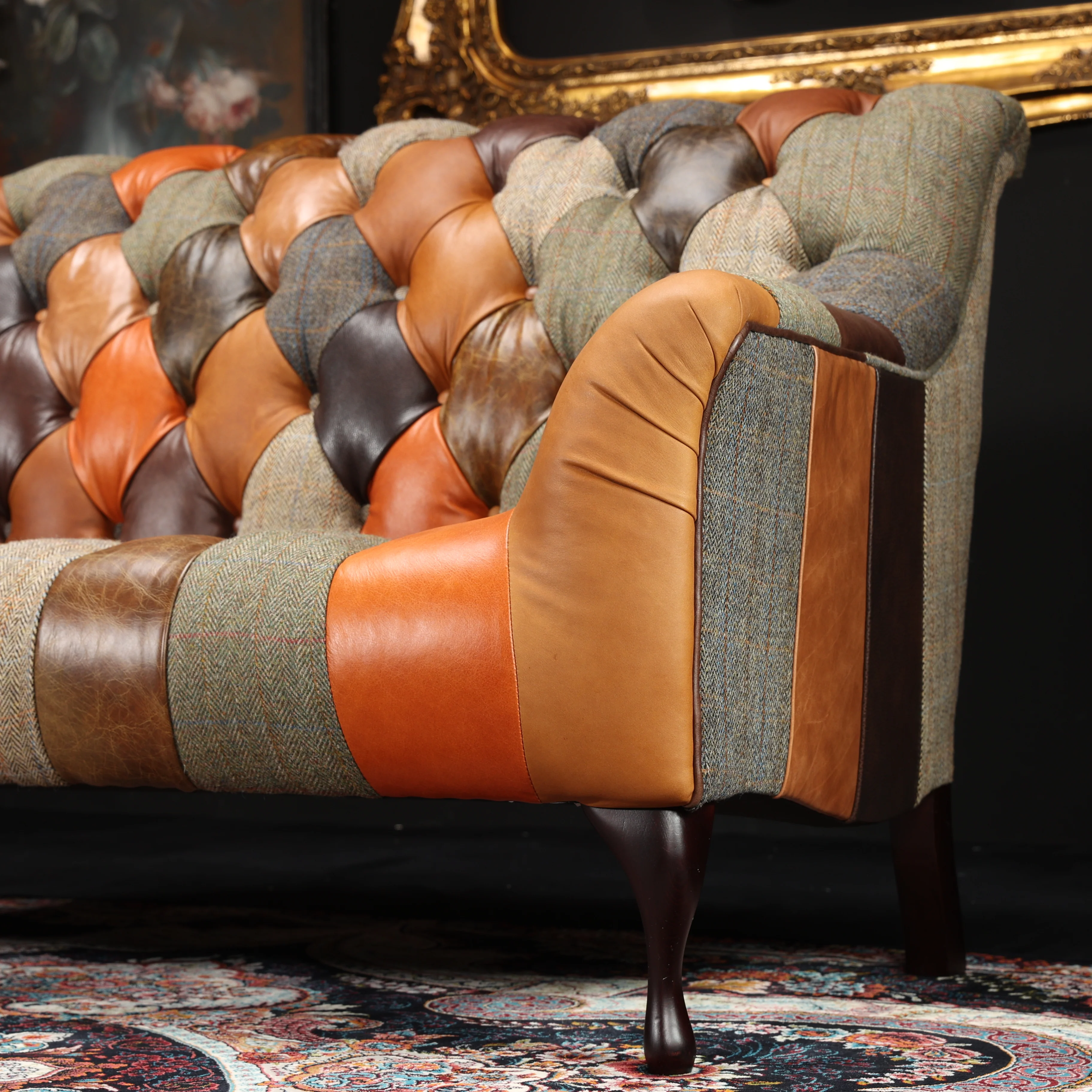 Harley Chesterfield Patchwork Petite Sofa - Image 19