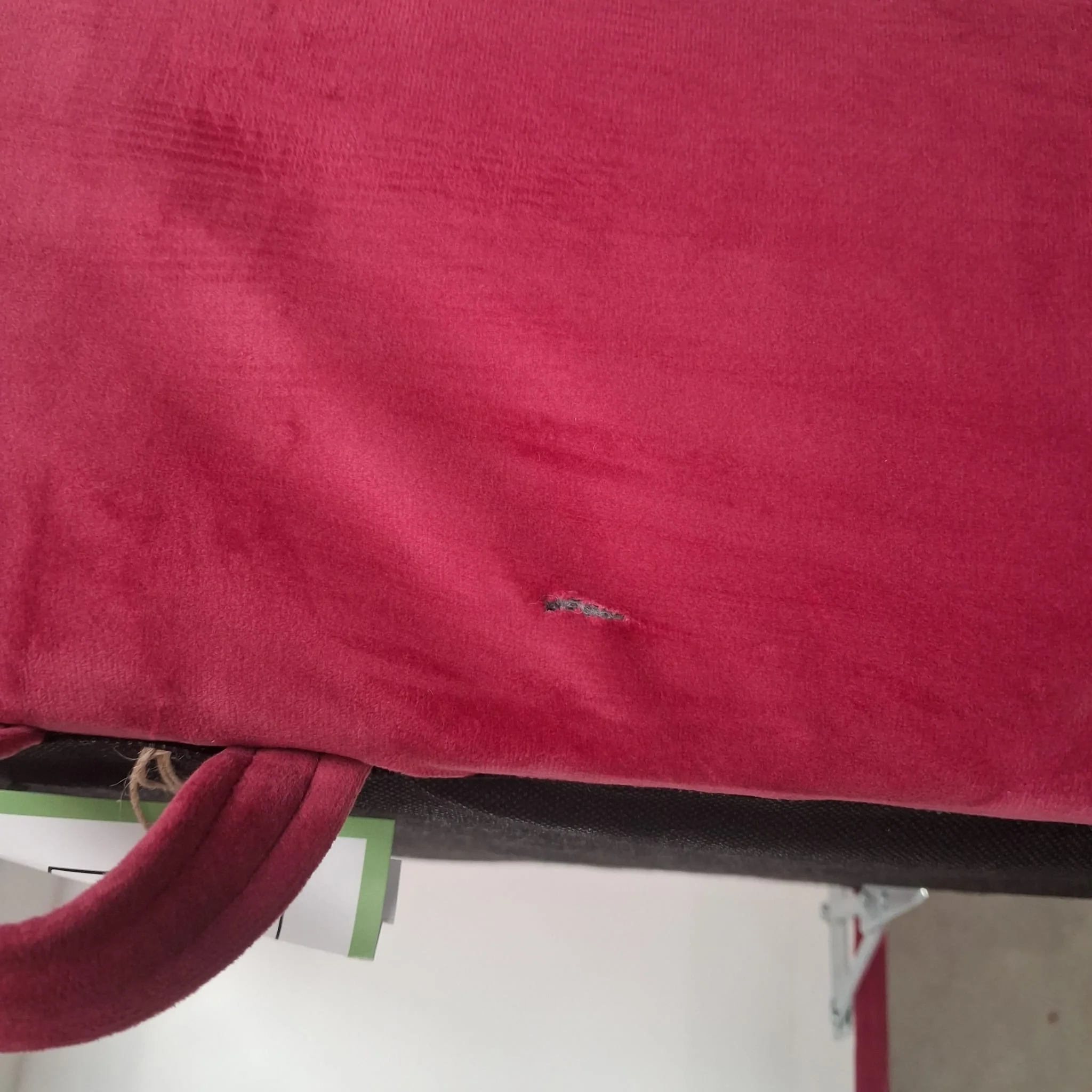 Hartington Storage Footstool in Plush Cerise Velvet - Ex Display - Image 6